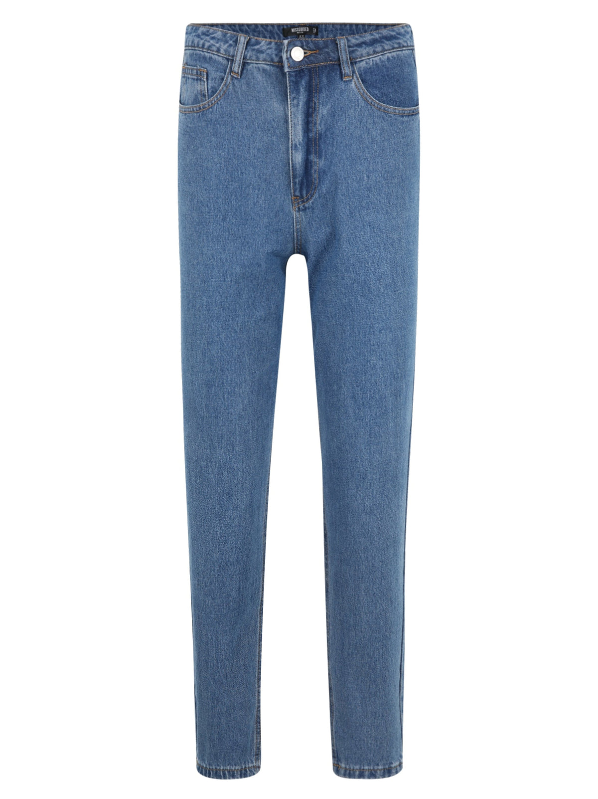 Image for Women's Plain Solid Mom Jeans,Light Blue
