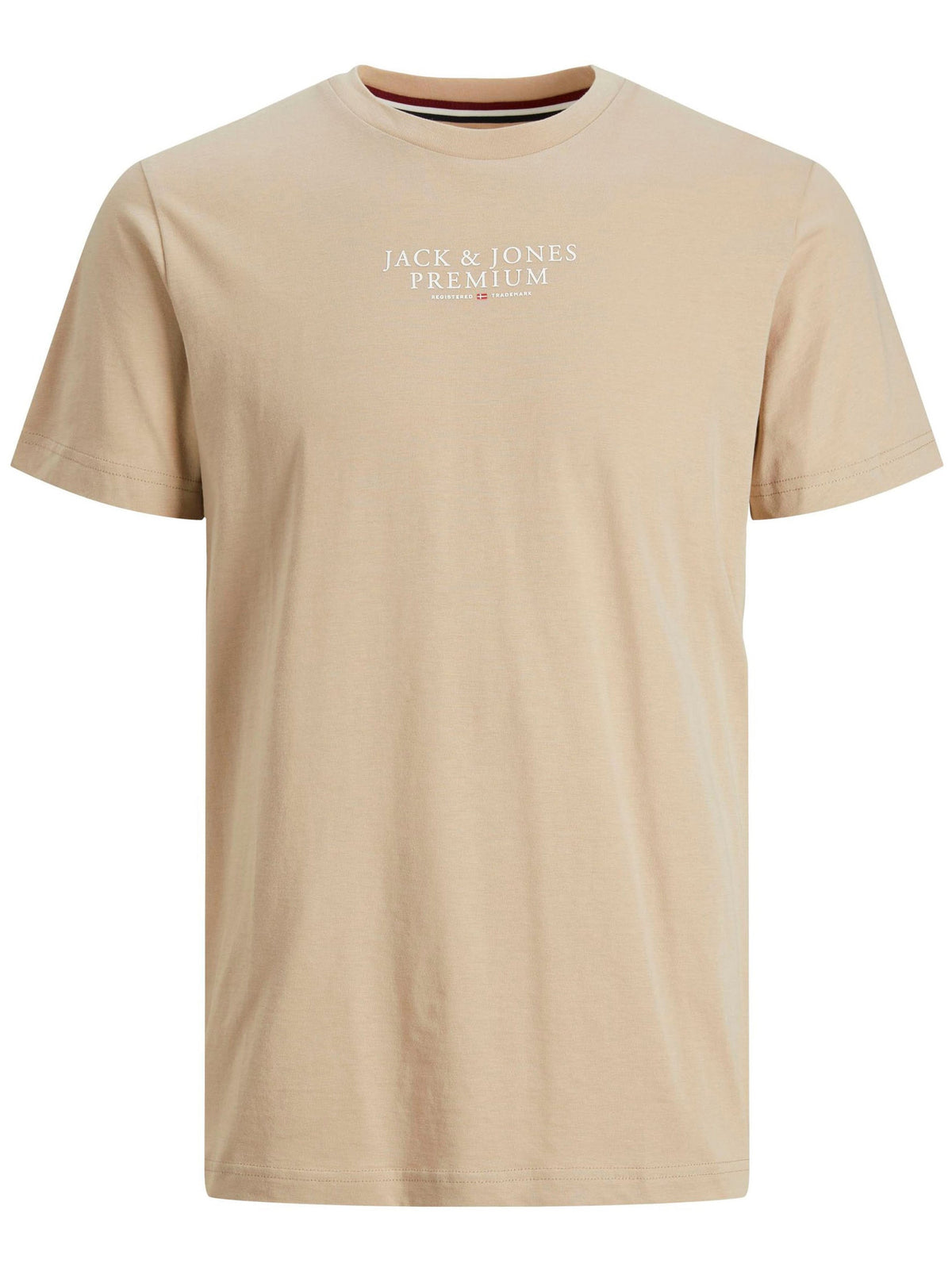 Image for Men's Brand Logo Printed Top,Beige