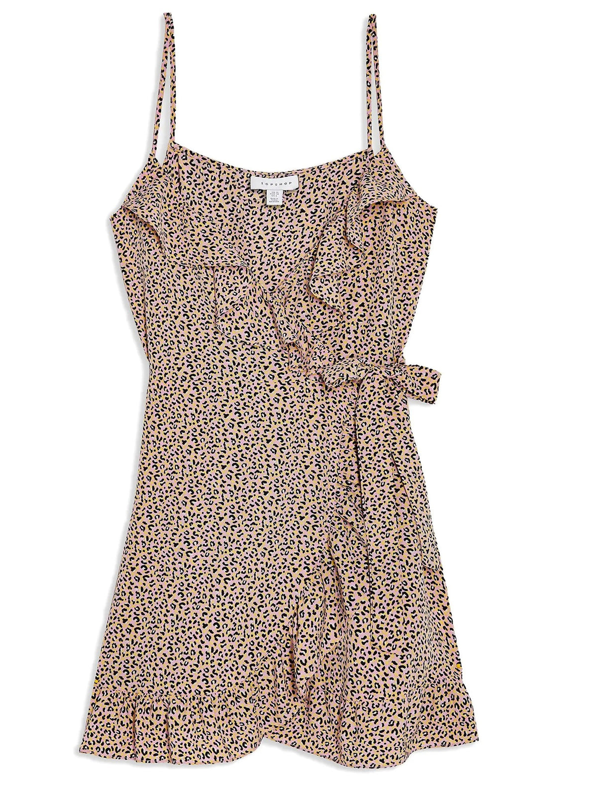 Image for Women's Leopard Printed Wrap Minidress,Multi