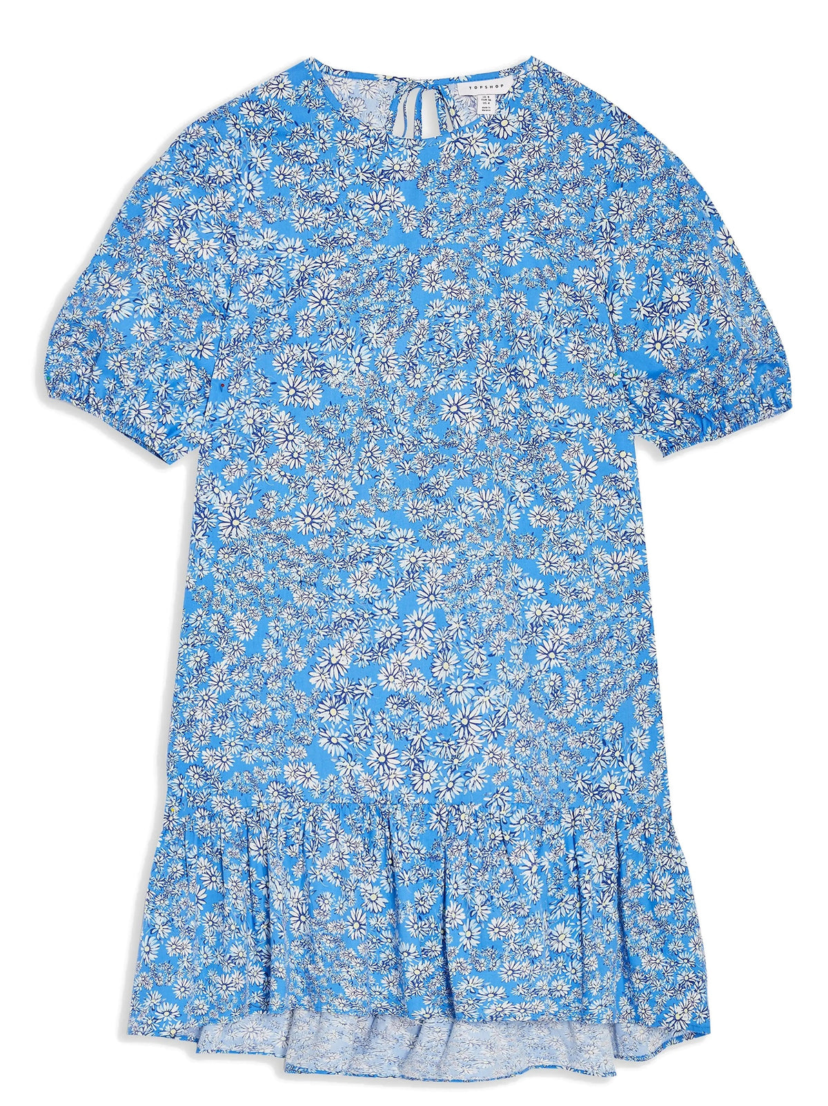 Image for Women's Floral Printed Open Back Dress,Blue