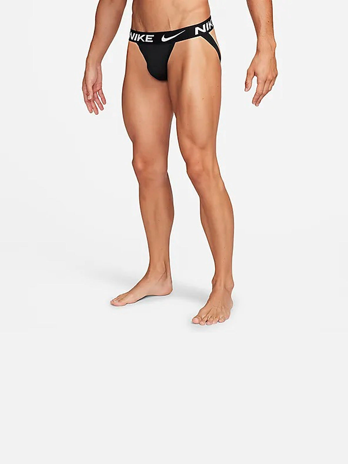 Image for Men's Brand Logo Printed Thong,Black