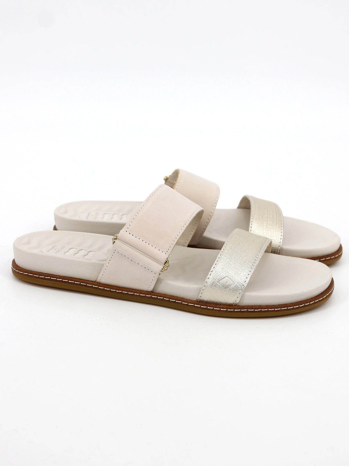 Image for Women's Waveside Slide Sandals,Gold/Beige
