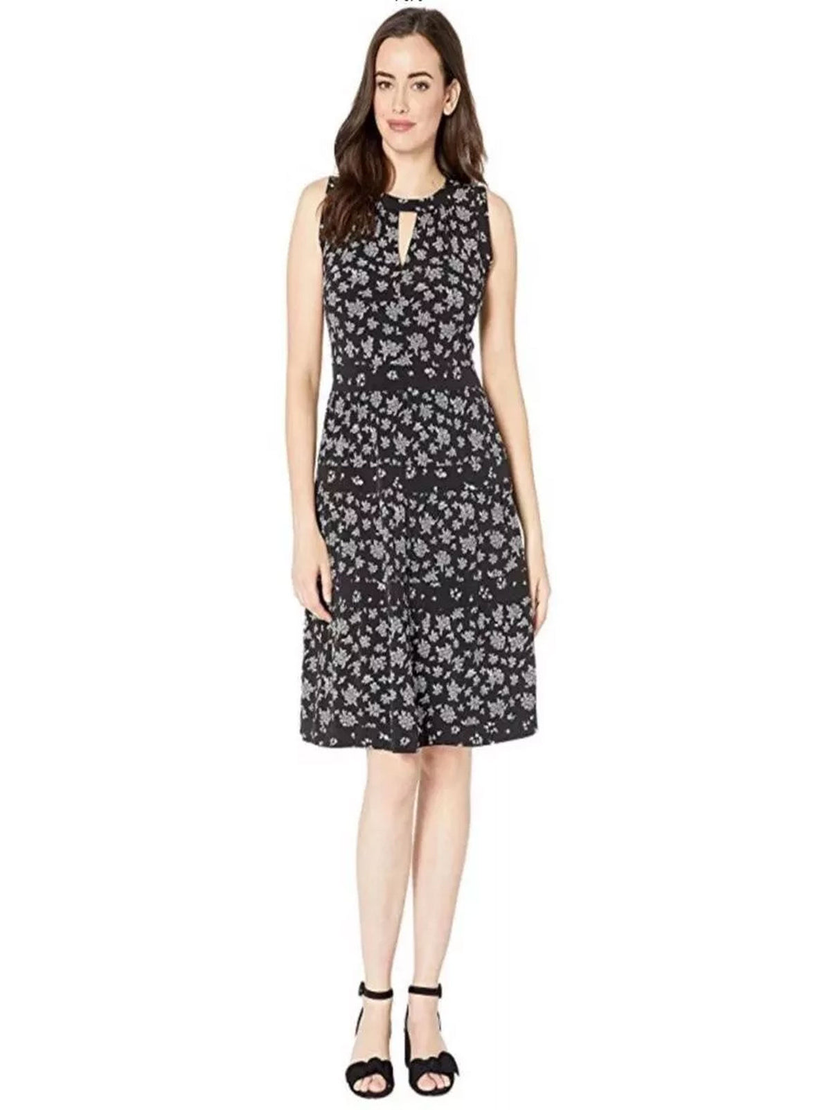 Image for Women's Floral Printed Dress,Black