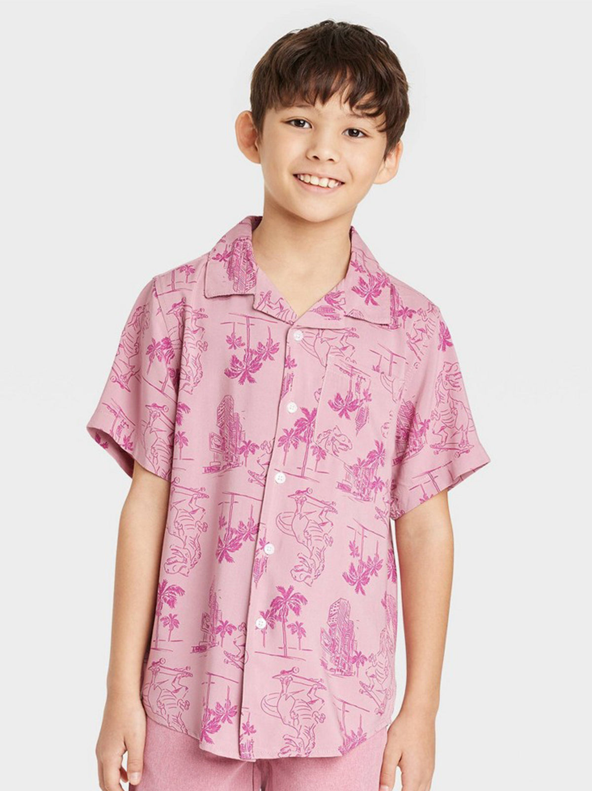Image for Kids Boy Graphic Printed Shirt,Pink