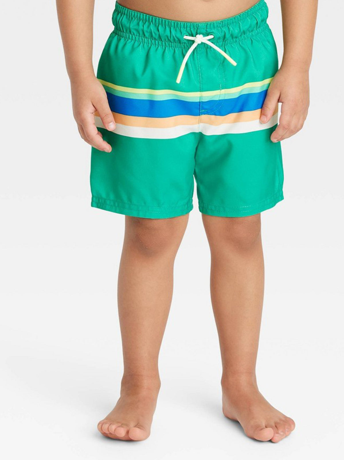 Image for Kids Boy Striped Swim Short,Green