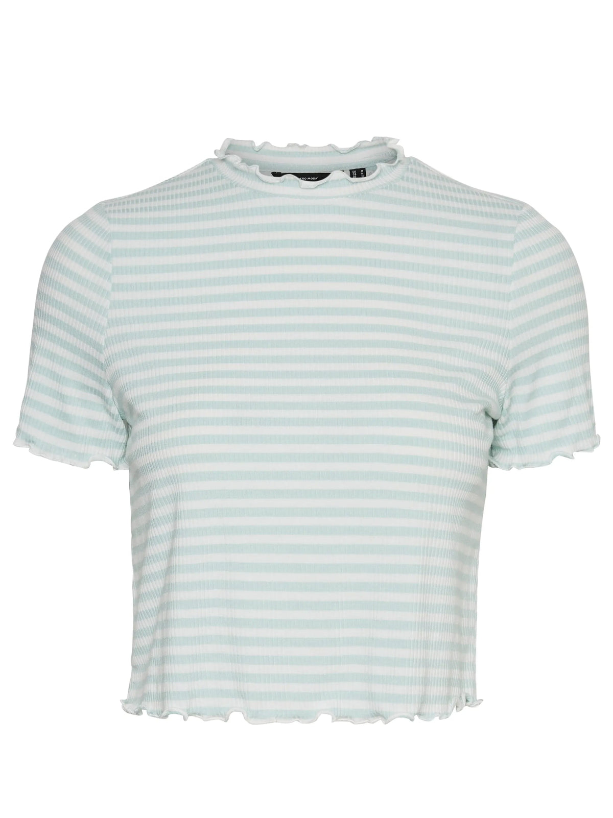 Image for Women's Ribbed Striped T-Shirt,Light Green