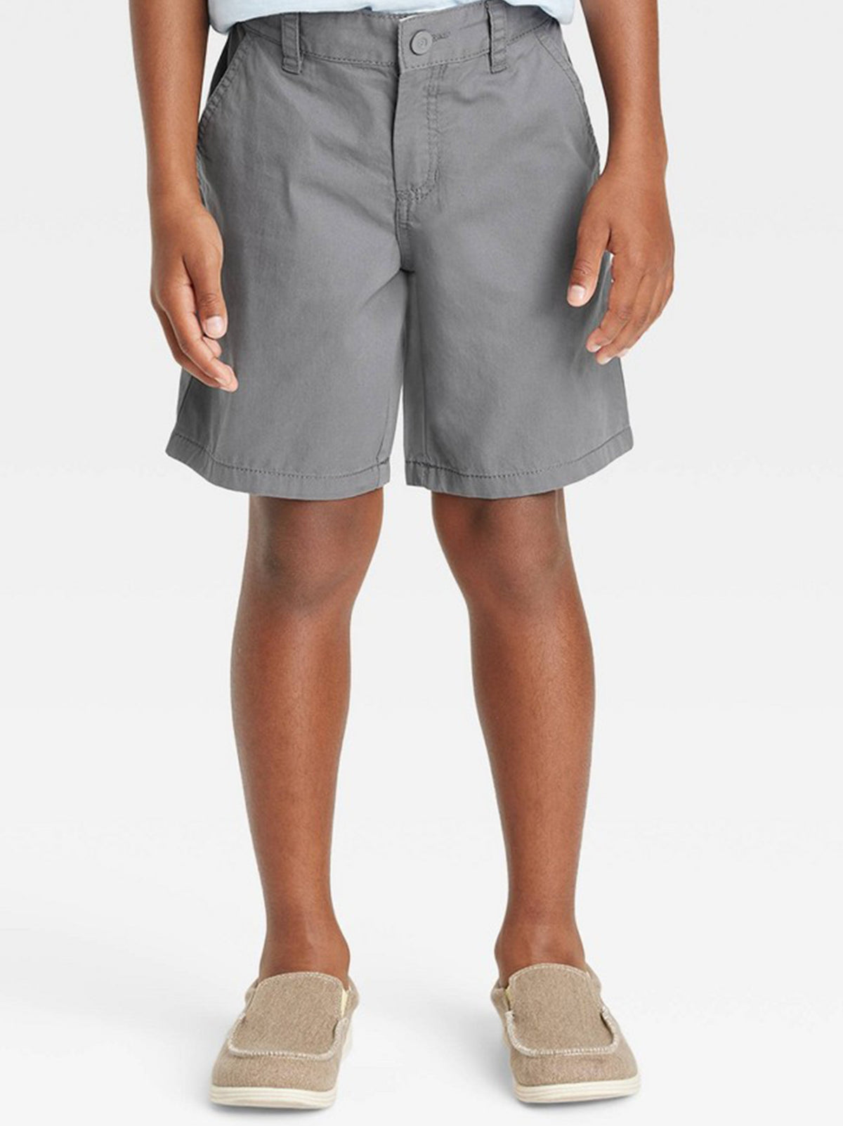 Image for Kids Boy Plain Solid Woven Short,Dark Grey