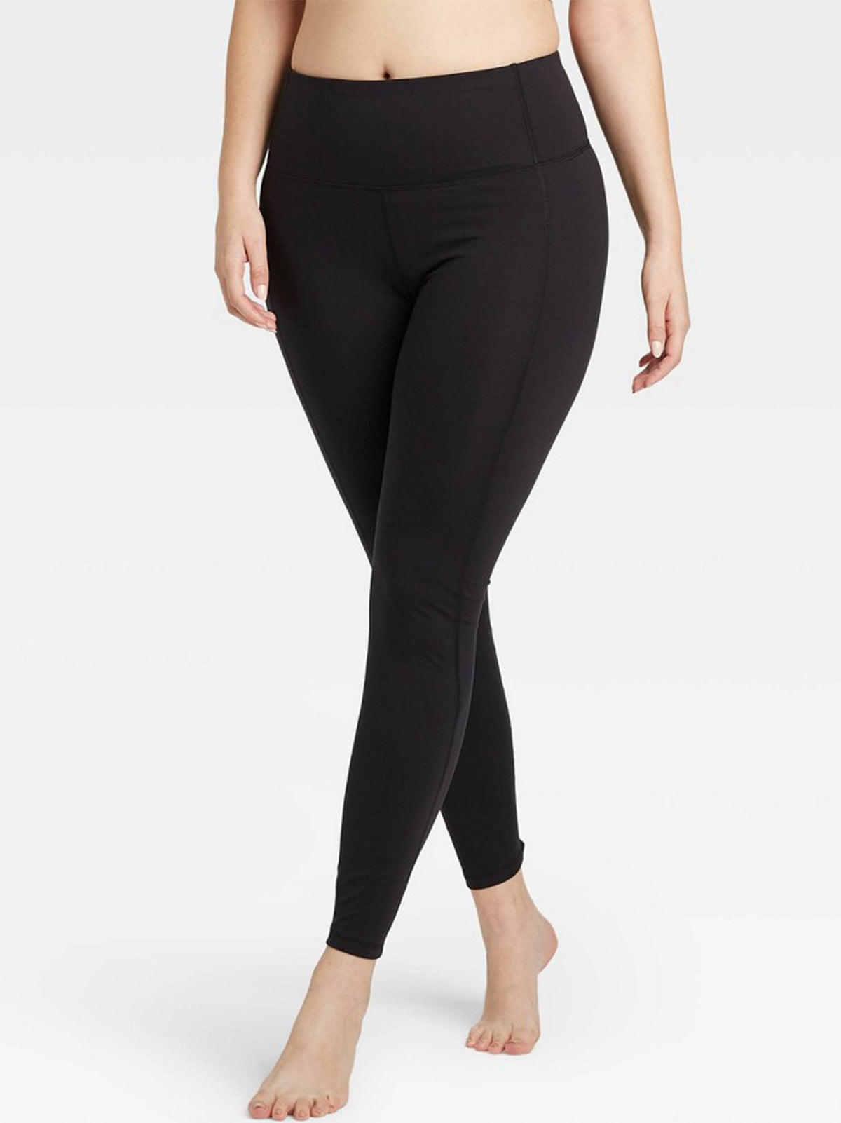 Image for Women's Plain Solid Leggings,Black