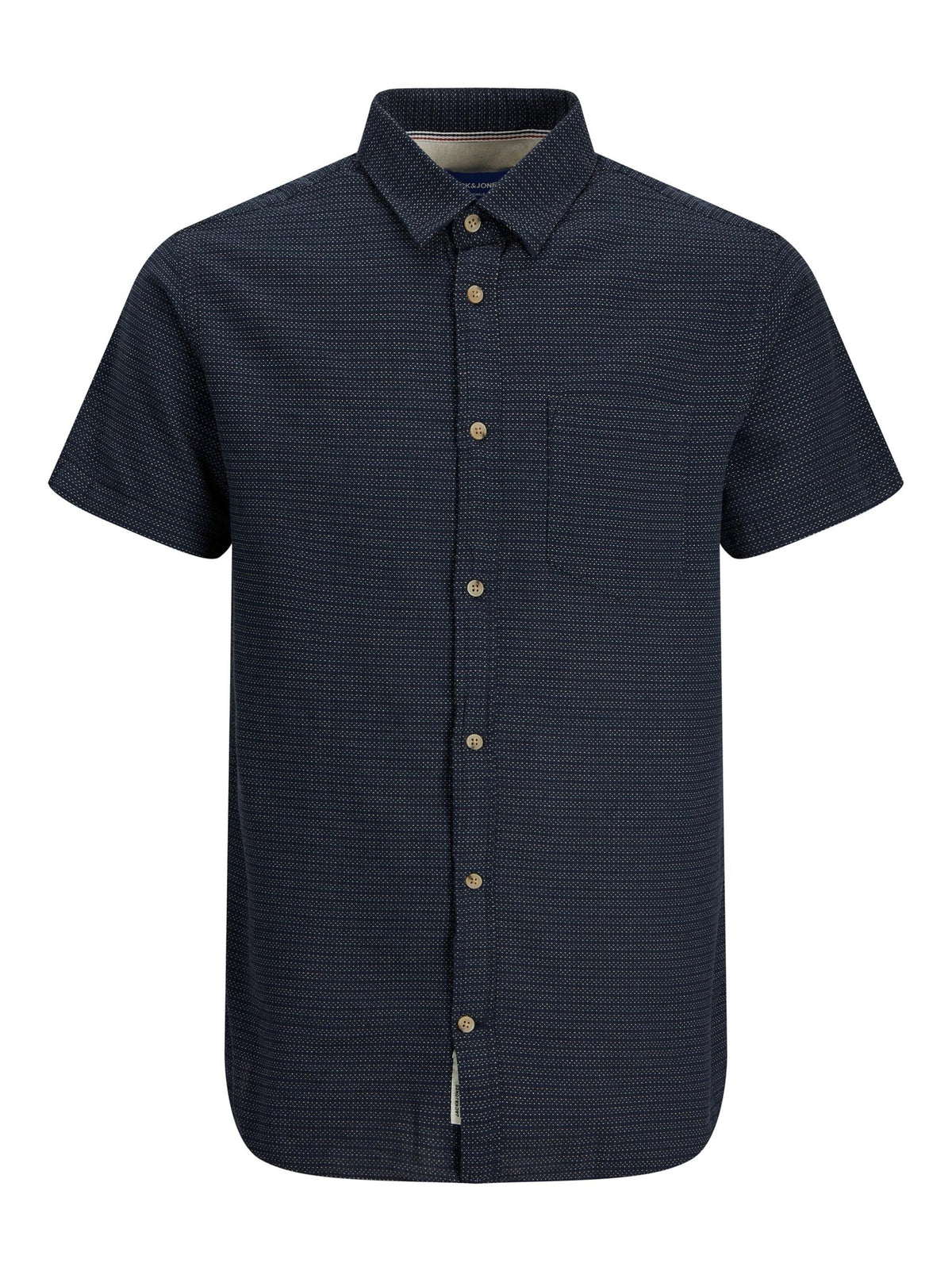 Image for Men's Textured Dress Shirt,Navy Blue
