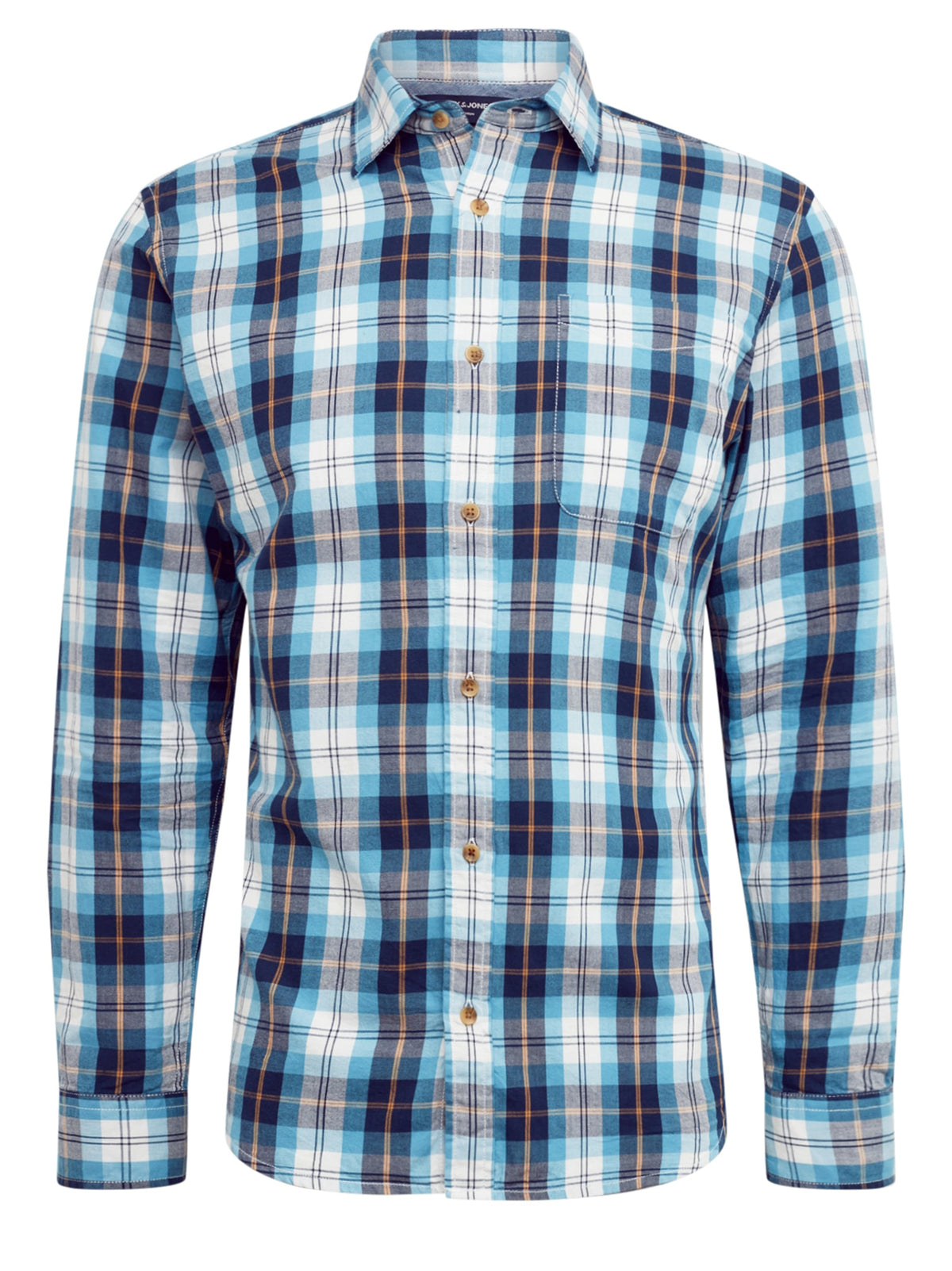 Image for Men's Plaid Dress Shirt,Blue