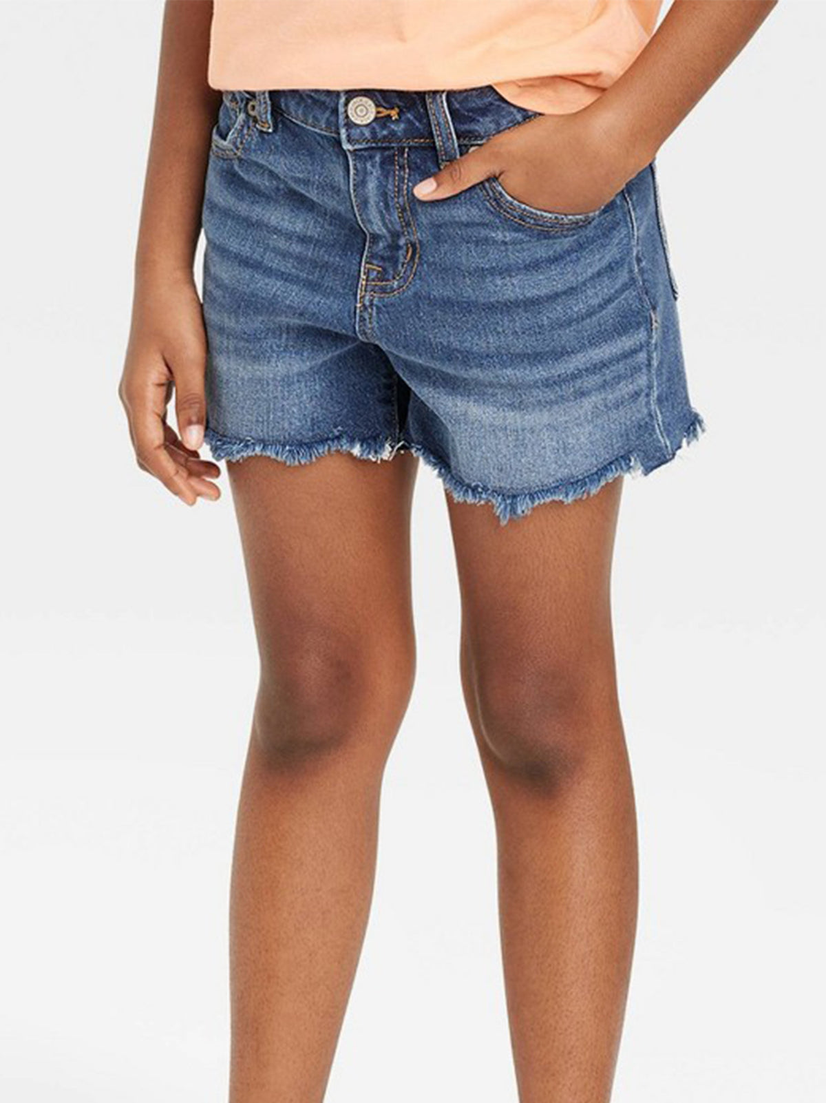 Image for Kid's Girl Washed Denim Short,Blue