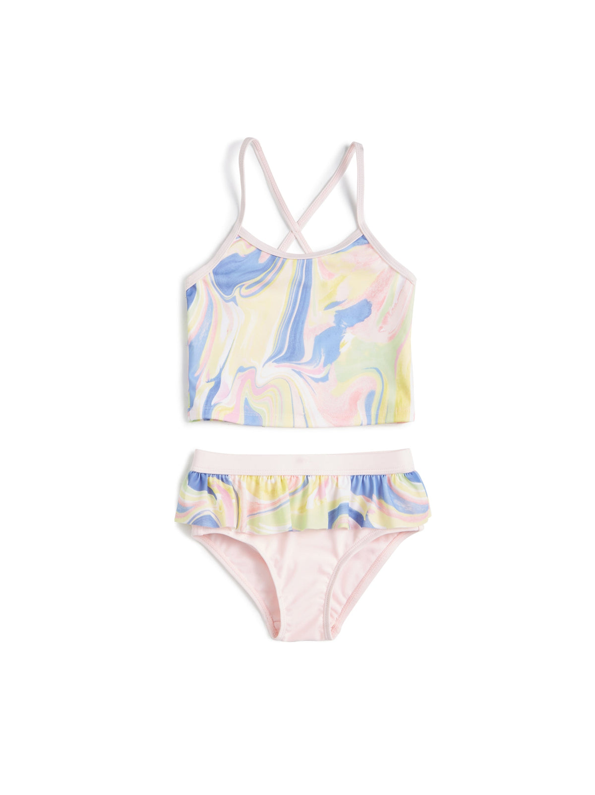Image for Kid's Girl 2 Pcs Tie Dye Top & Bottom Bikini Set,Mullti