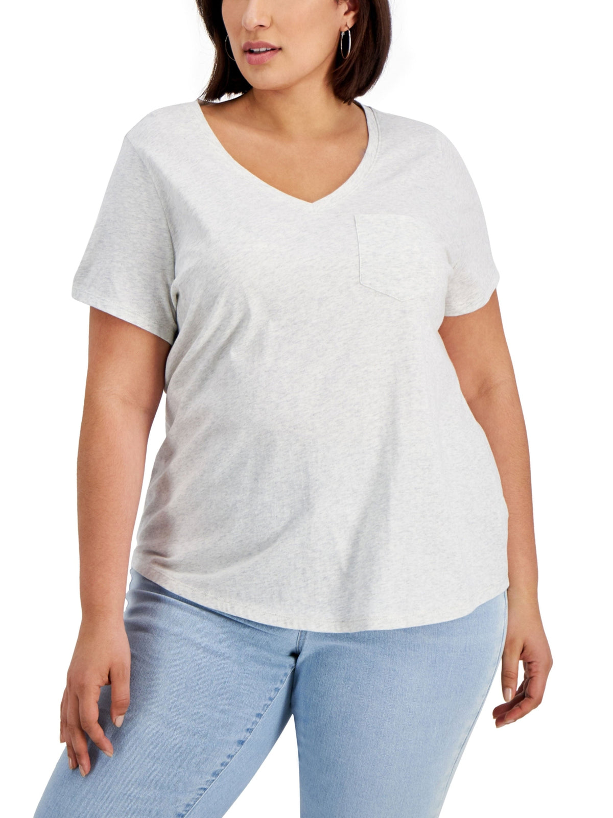 Image for Women's Side Pocket T-Shirt,Light Grey