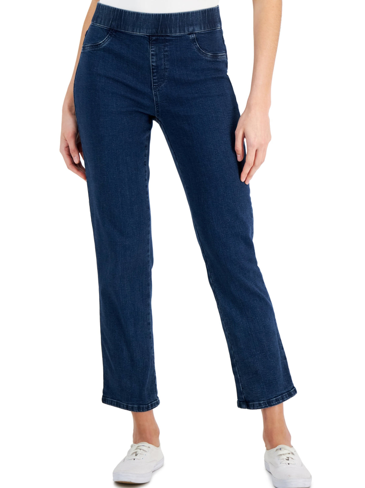 Image for Women's Pull On Jeans,Dark Blue