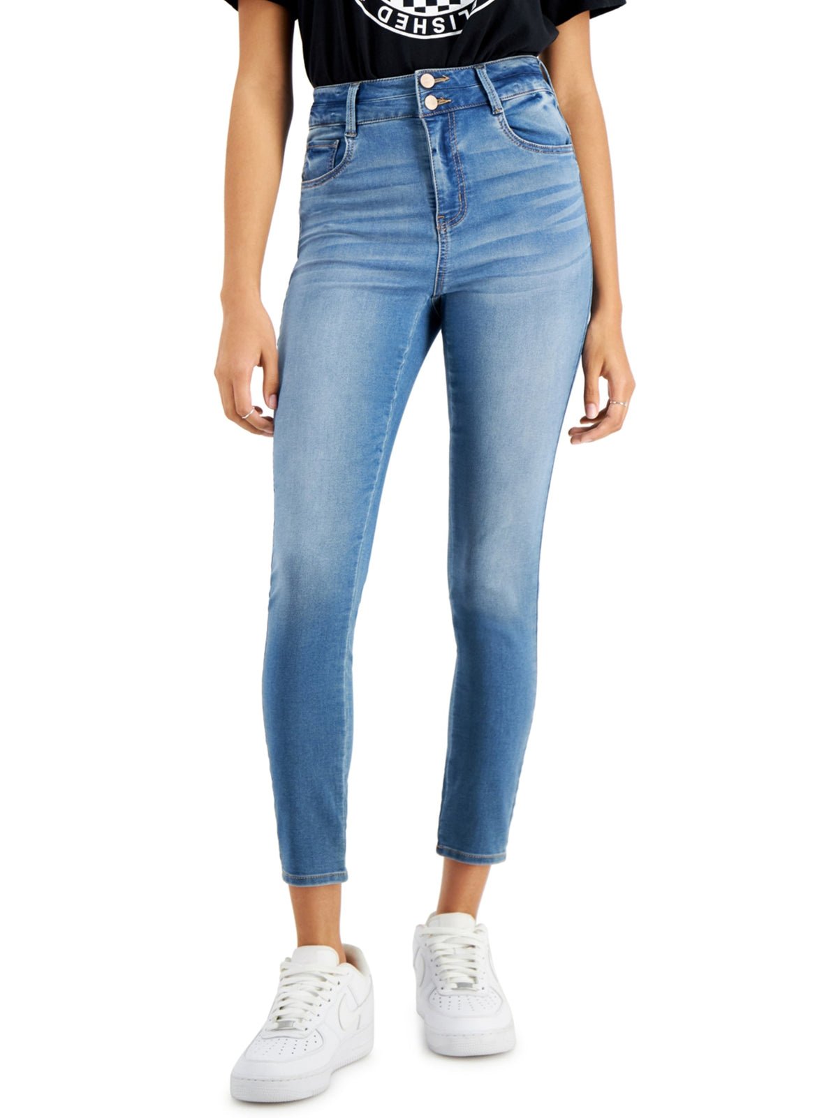 Image for Women's Washed Skinny Jeans,Blue