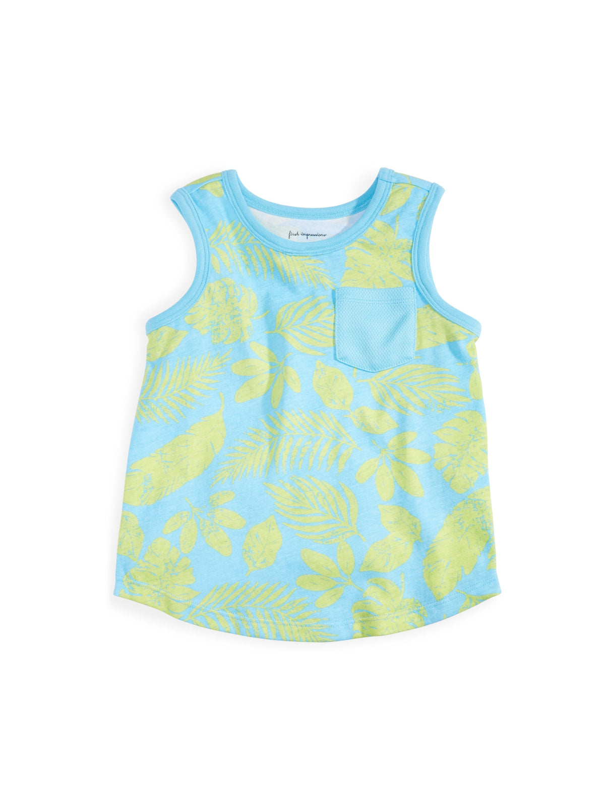 Image for Kids Boy Palm Printed Tank Top,Blue