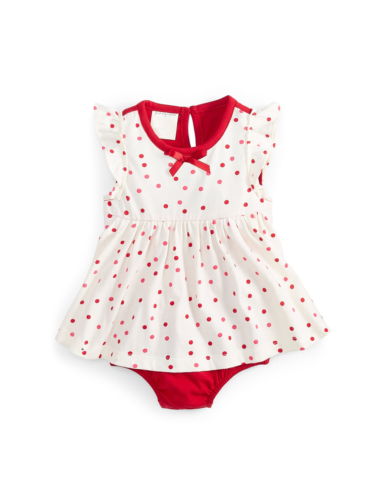 Image for Kids Girl Polka Dots Sunsuit,White
