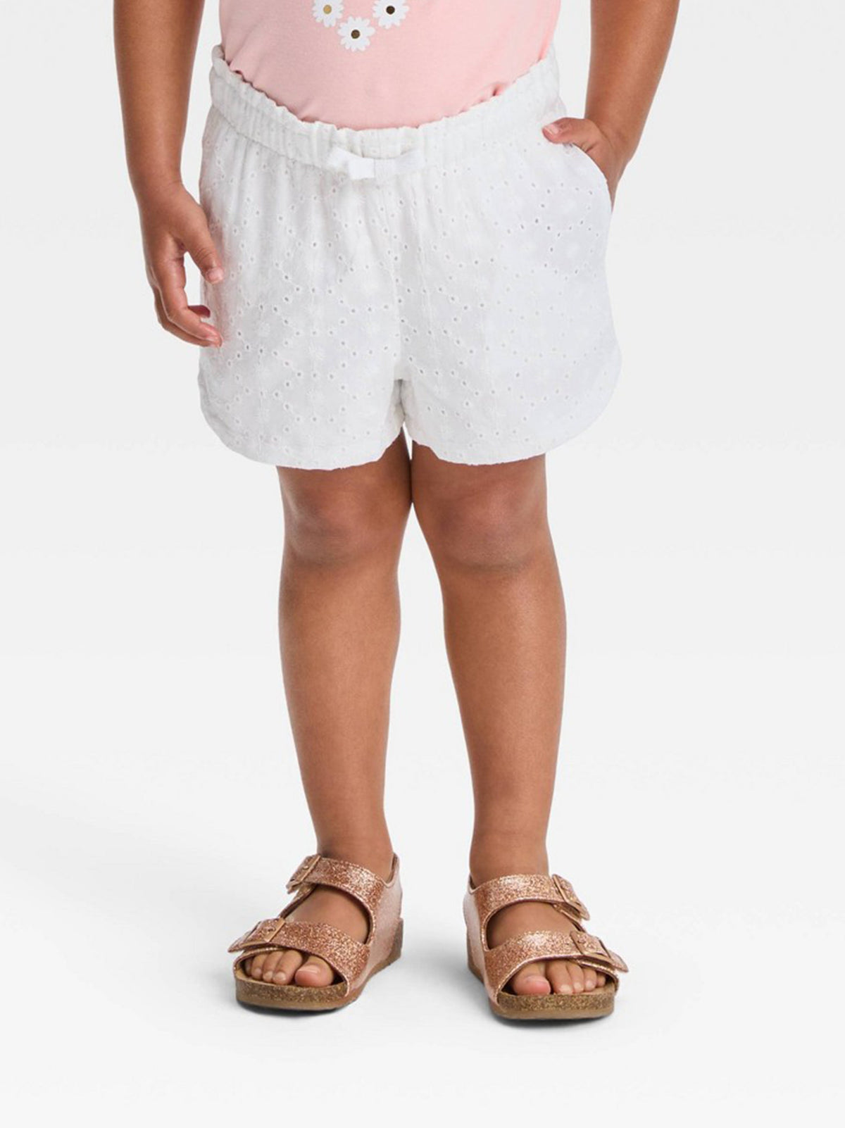 Image for Kids Girl Eyelet Short,White
