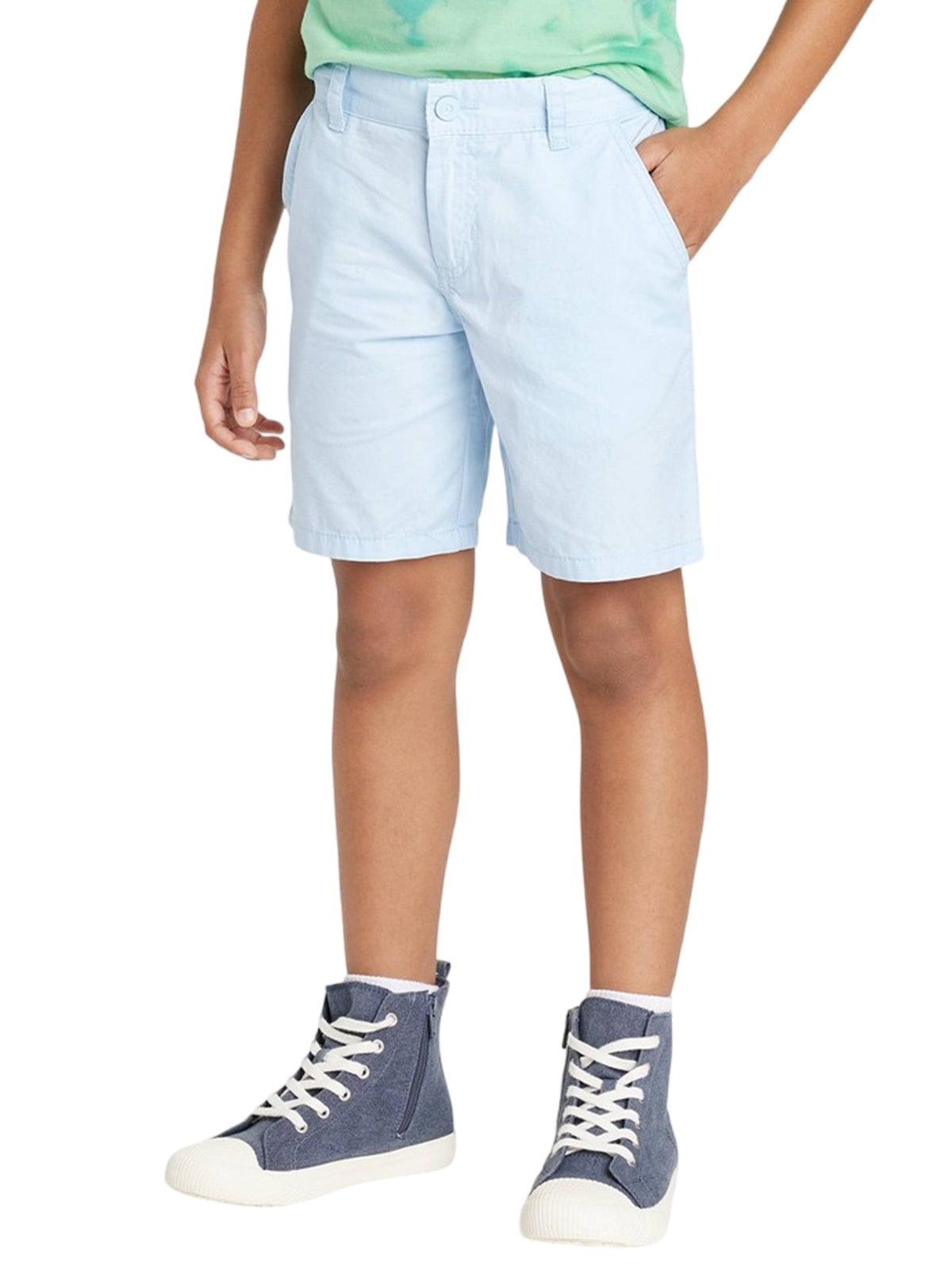 Image for Kids Boy Plain Solid Short,Light Blue