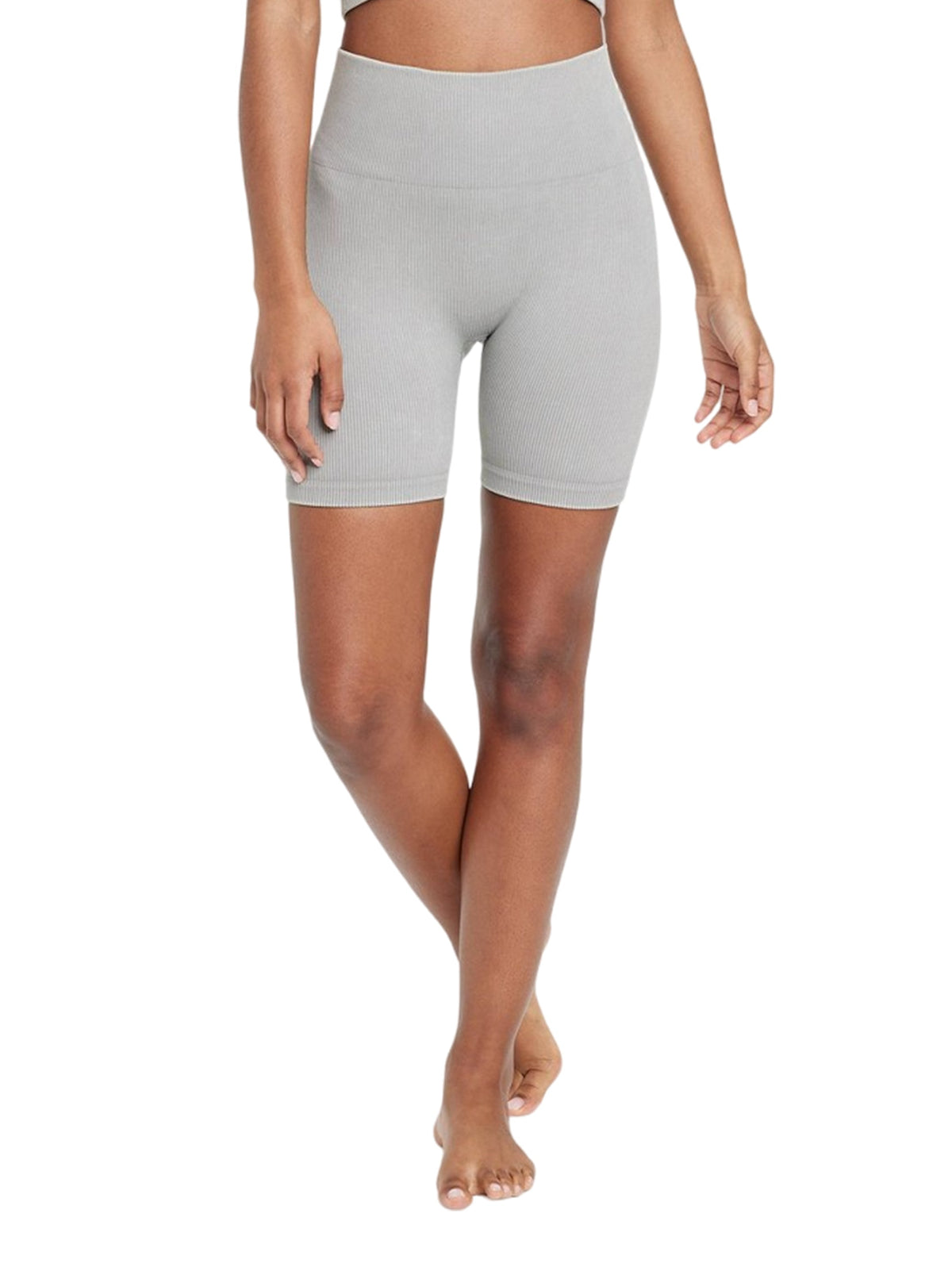 Image for Women's Ribbed Bike Short,Grey