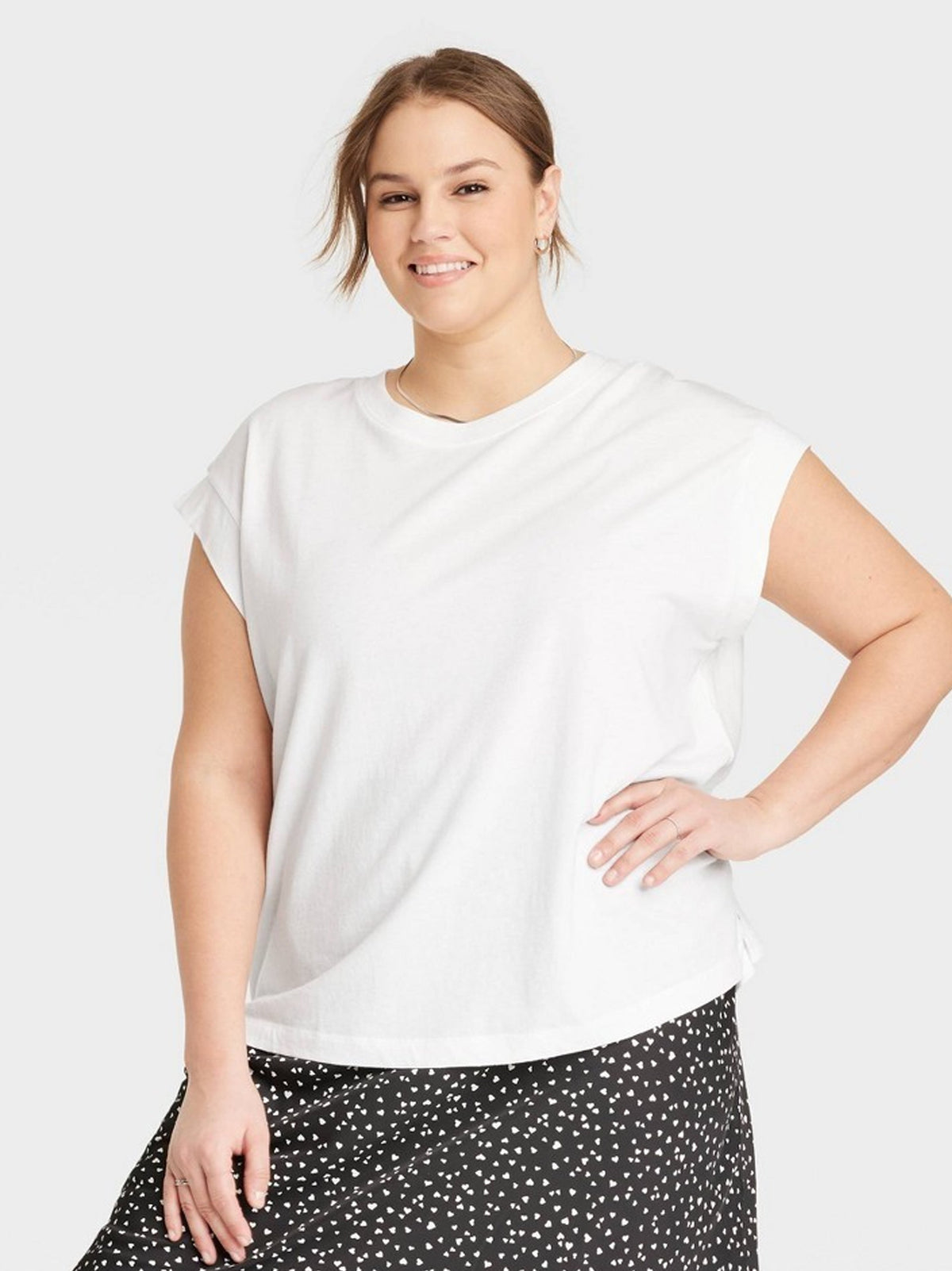 Image for Women's Plain Solid T-Shirt,White