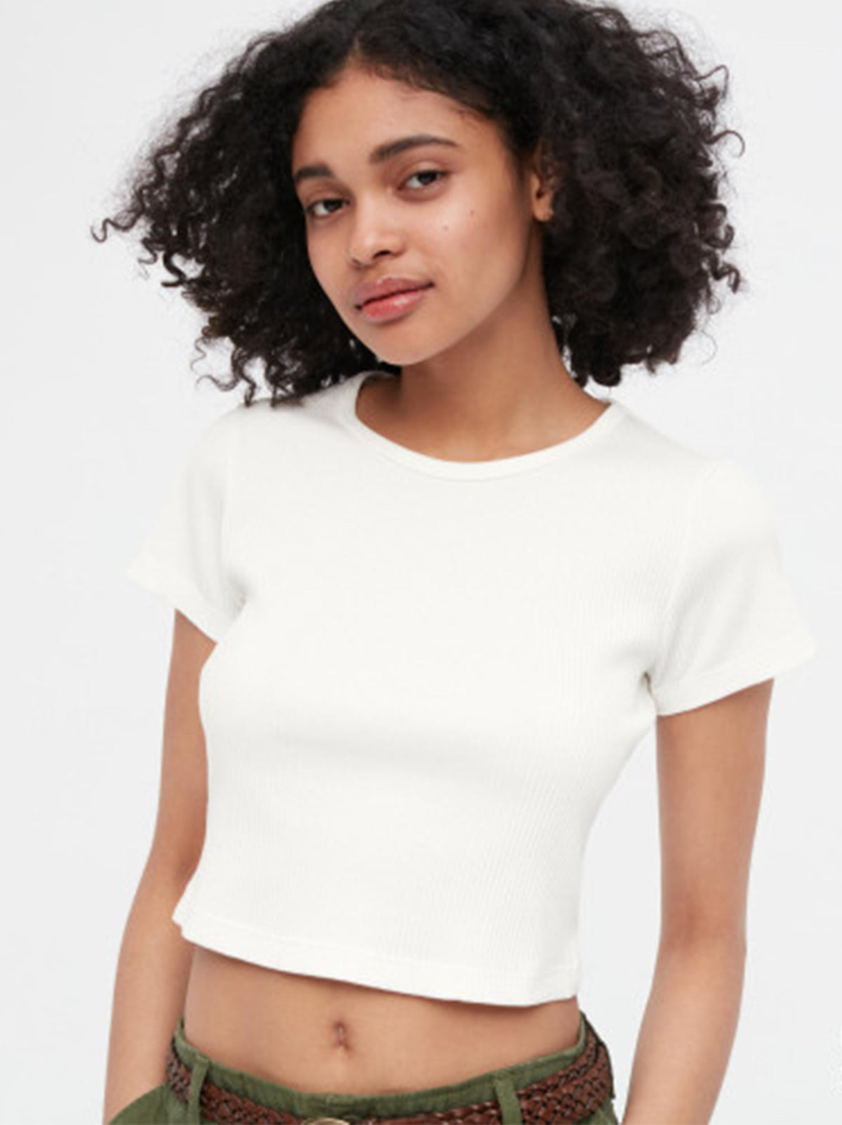 Image for Women's Plain Solid T-Shirt,White
