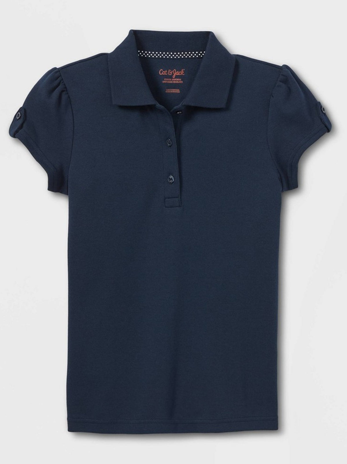 Image for Kids Girl's Plain Solid Polo T-Shirt,Navy
