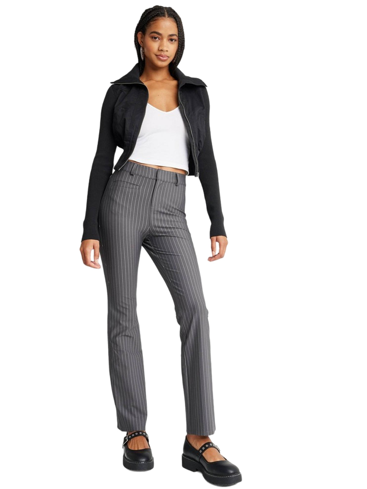 Image for Women's Striped Pants,Grey