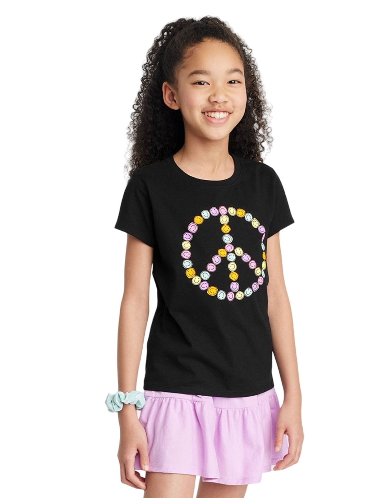 Image for Kids Girl's Graphic Printed T-Shirt,Black