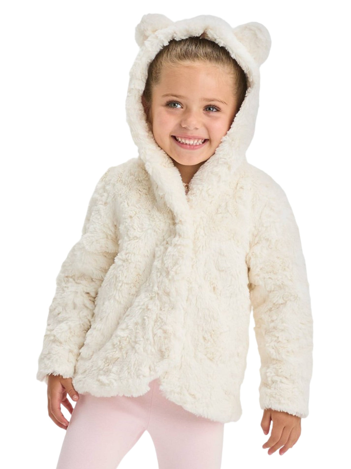 Image for Kids Girl's Faux Fur Jacket,Cream