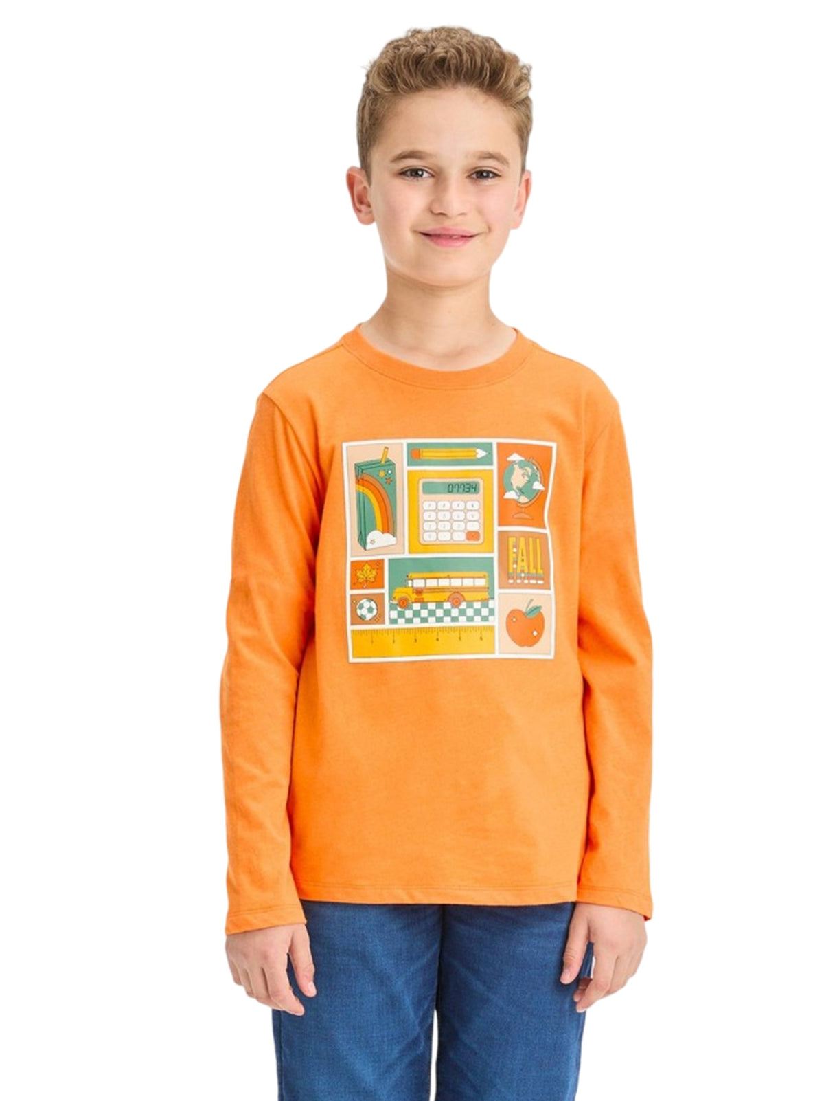 Image for Kids Boy's Graphic Printed Top,Orange