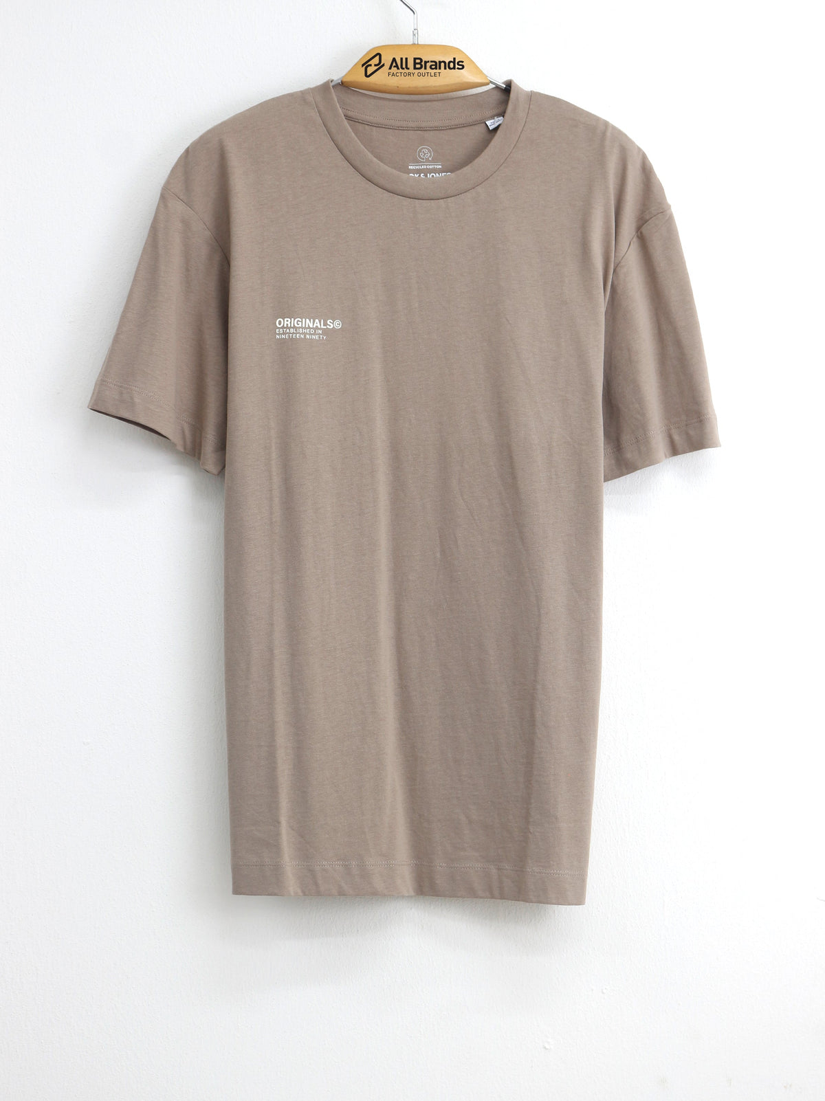 Image for Men's Brand Logo Printed T-Shirt,Beige