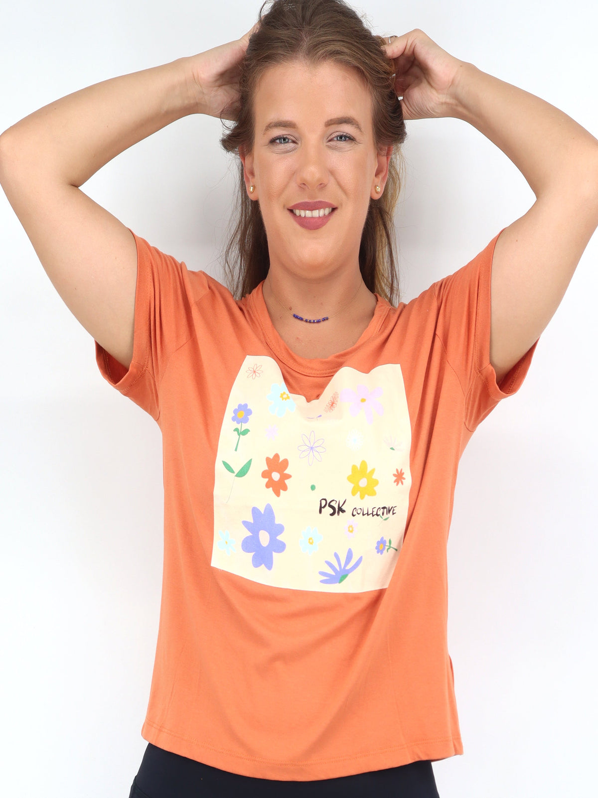 Image for Women's Graphic Printed T-Shirt,Orange