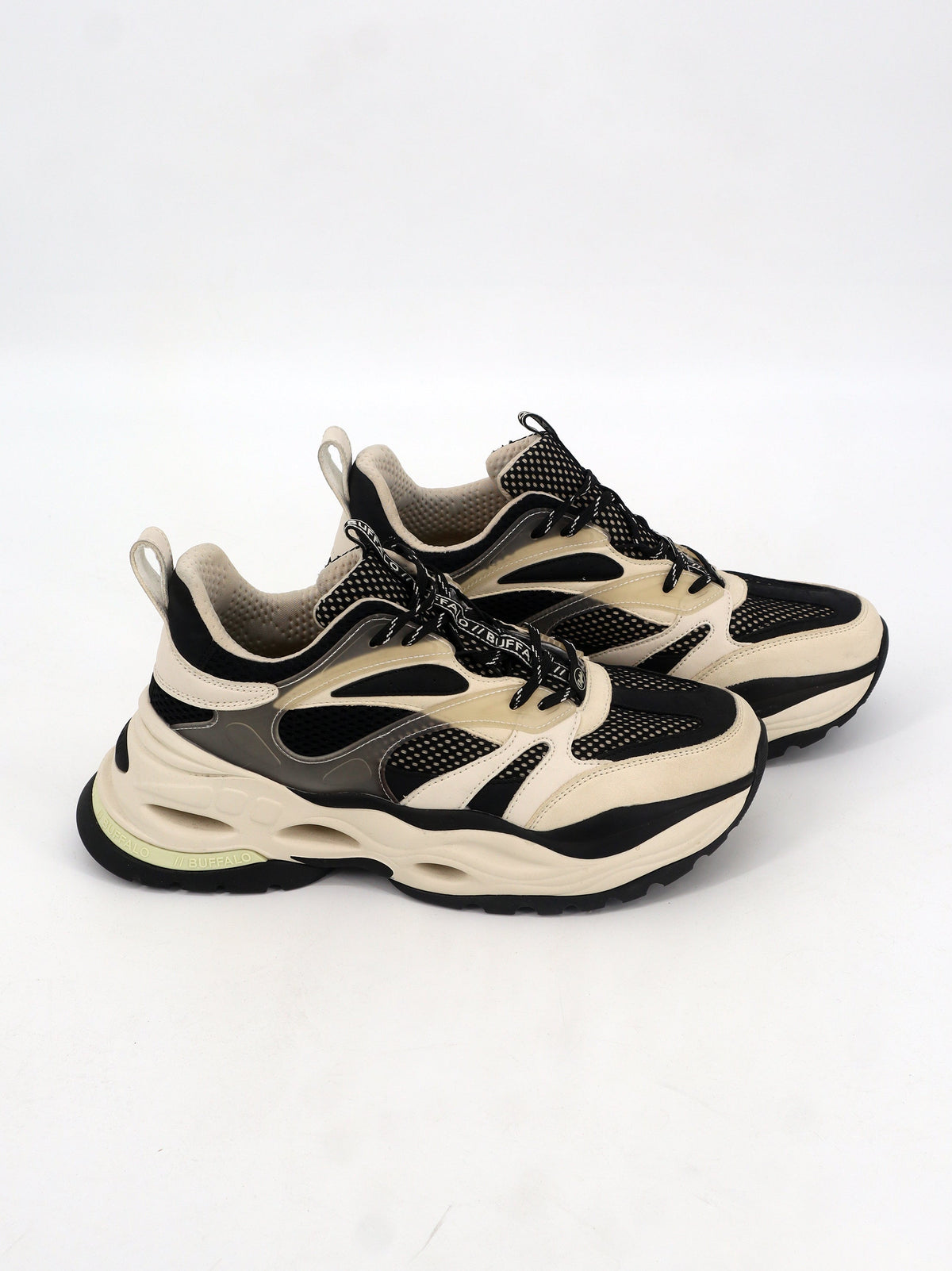 Image for Men's Textured Running Shoes,Beige/Black