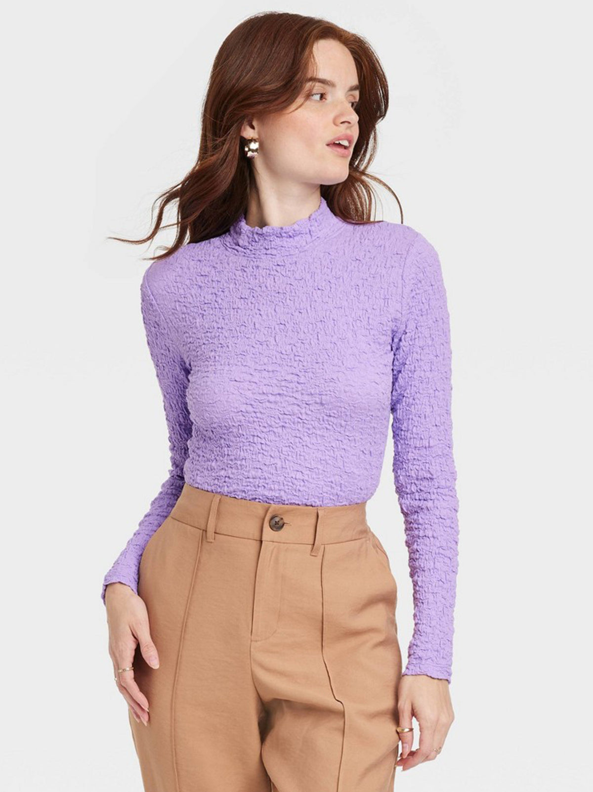 Image for Women's Smocked Top,Purple