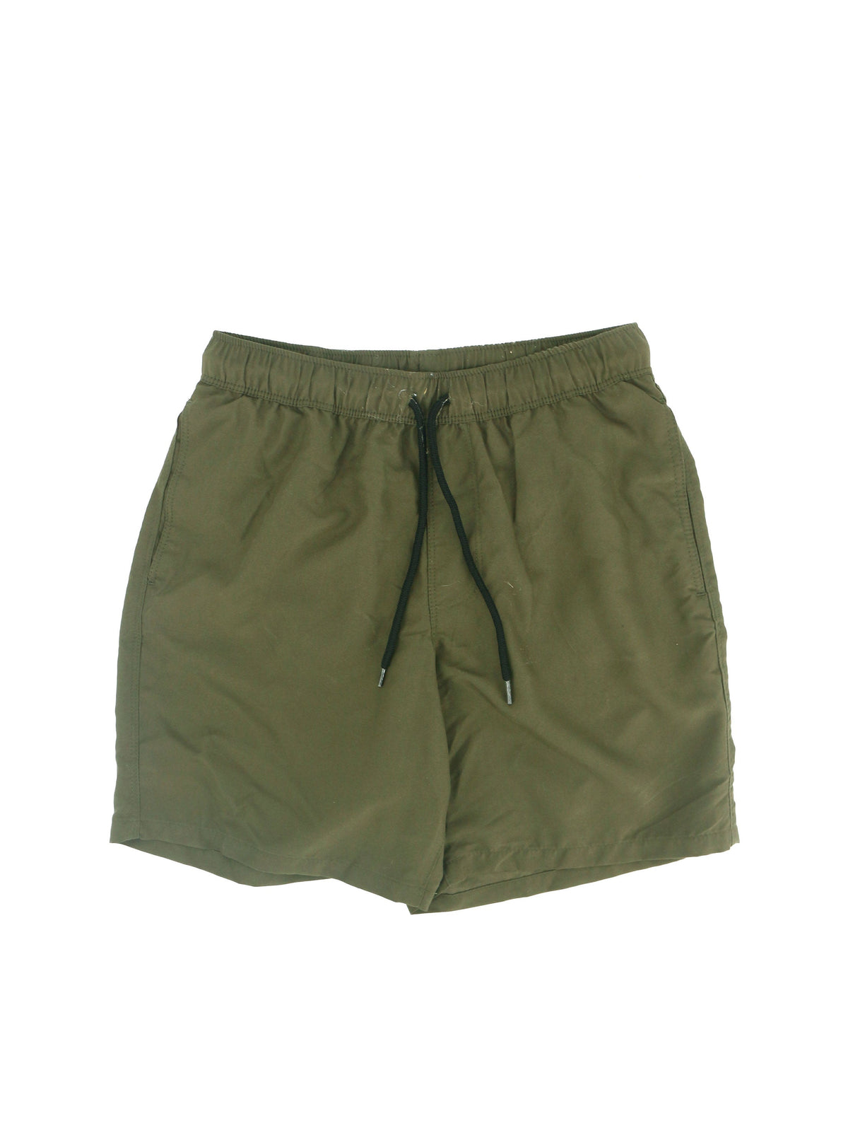 Image for Men's Plain Solid Swim Trunks,Dark Olive