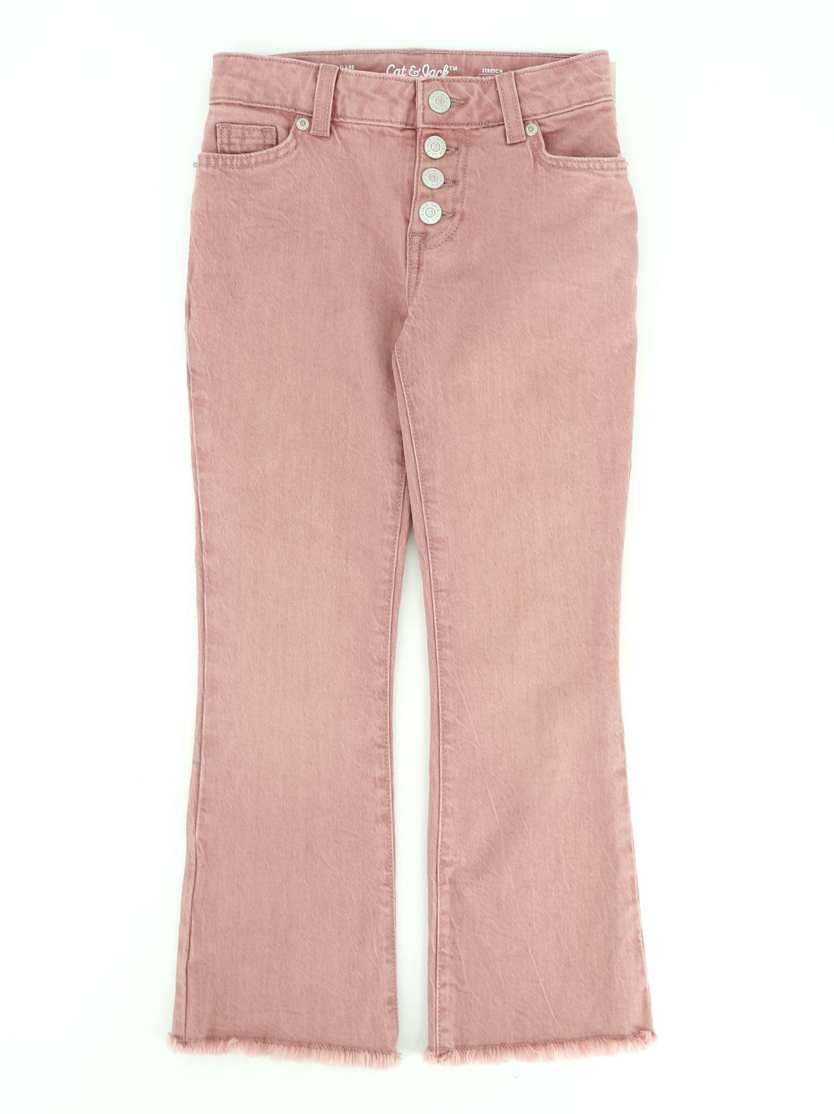 Image for Kids Girl's Plain Solid Flare Jeans,Pink