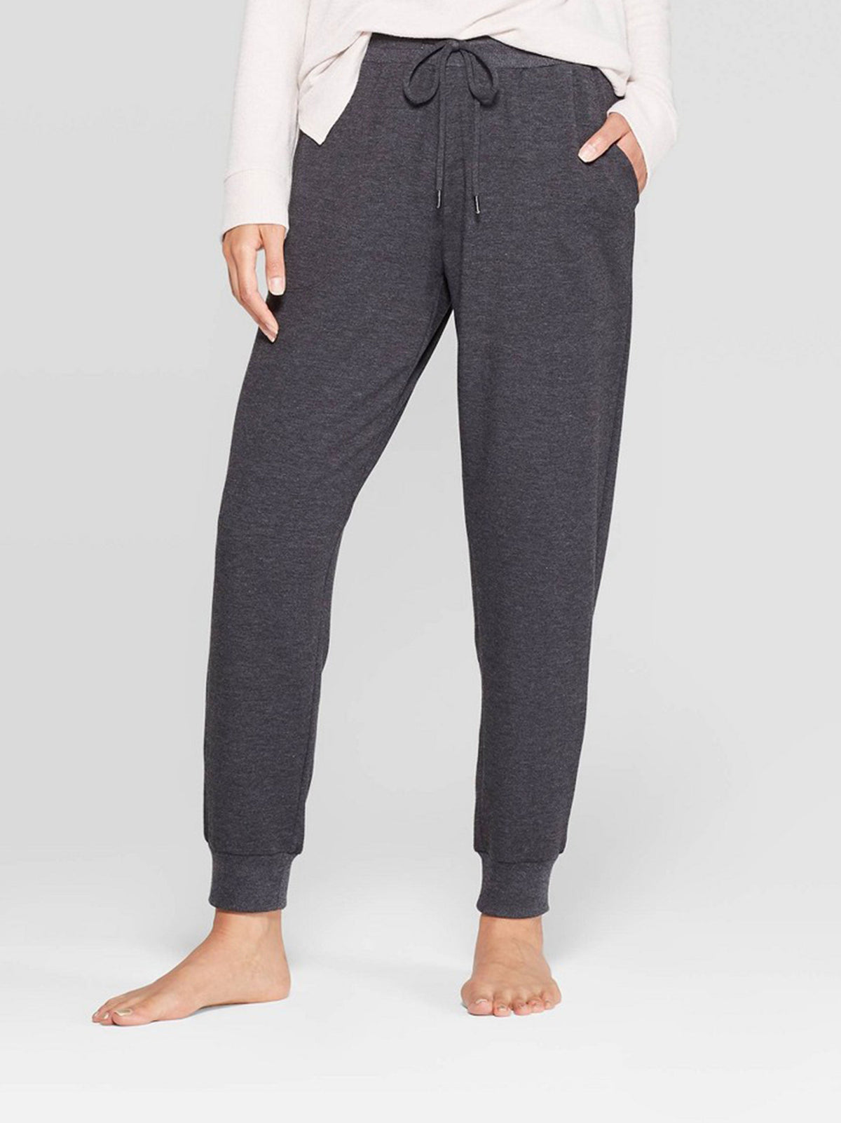Image for Women's Plain Solid Sleepwear Pant,Dark Grey