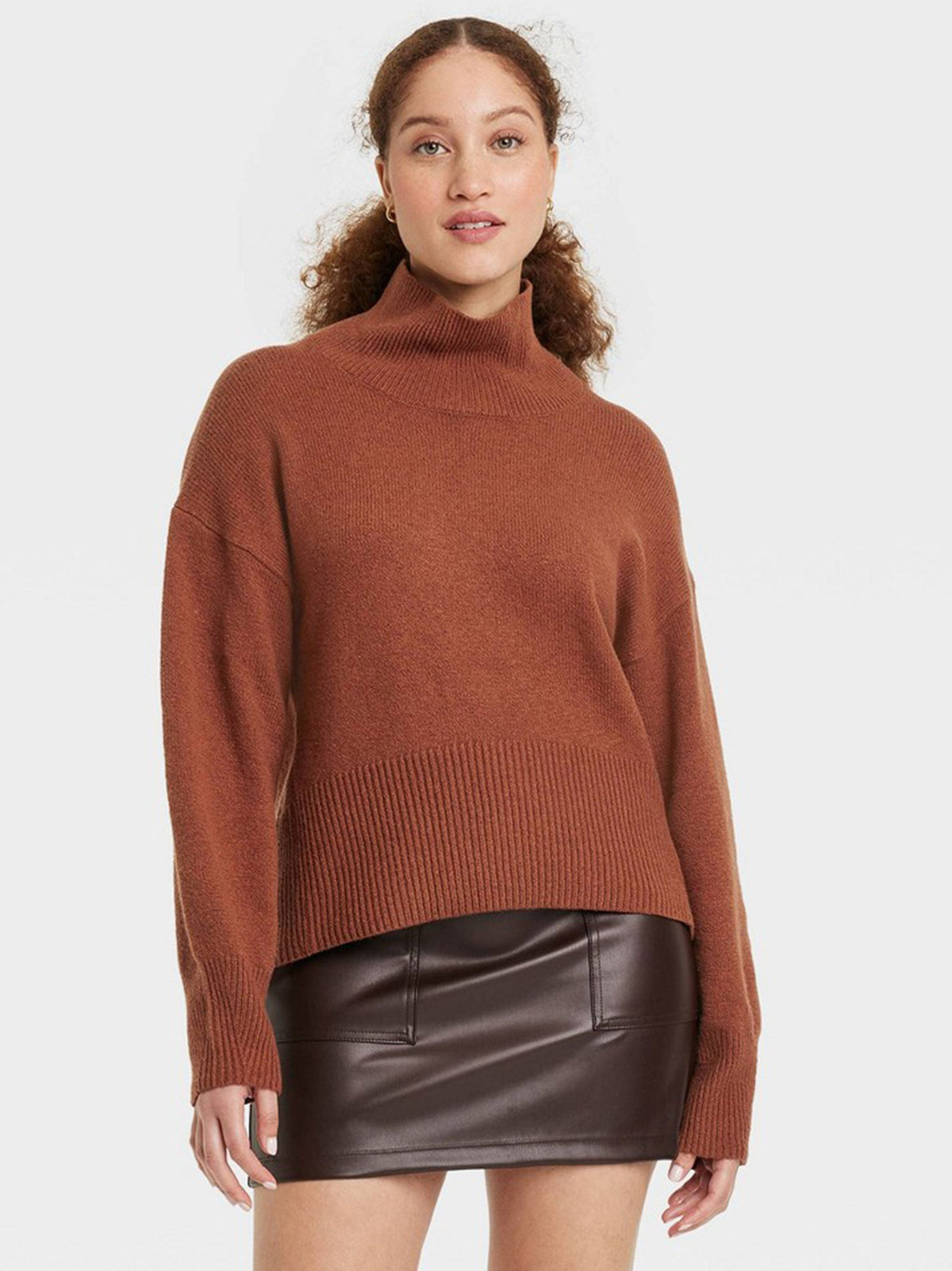 Image for Women's Pullover Sweater,Brown