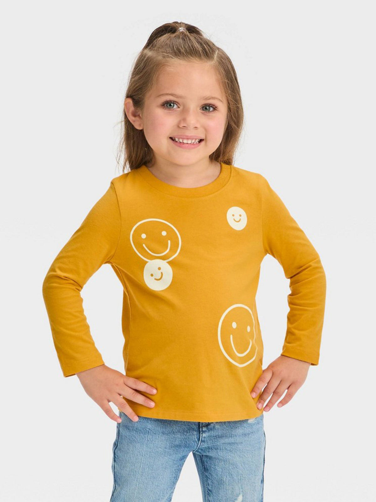 Image for Kids Girl's Graphic Printed Top,Yellow