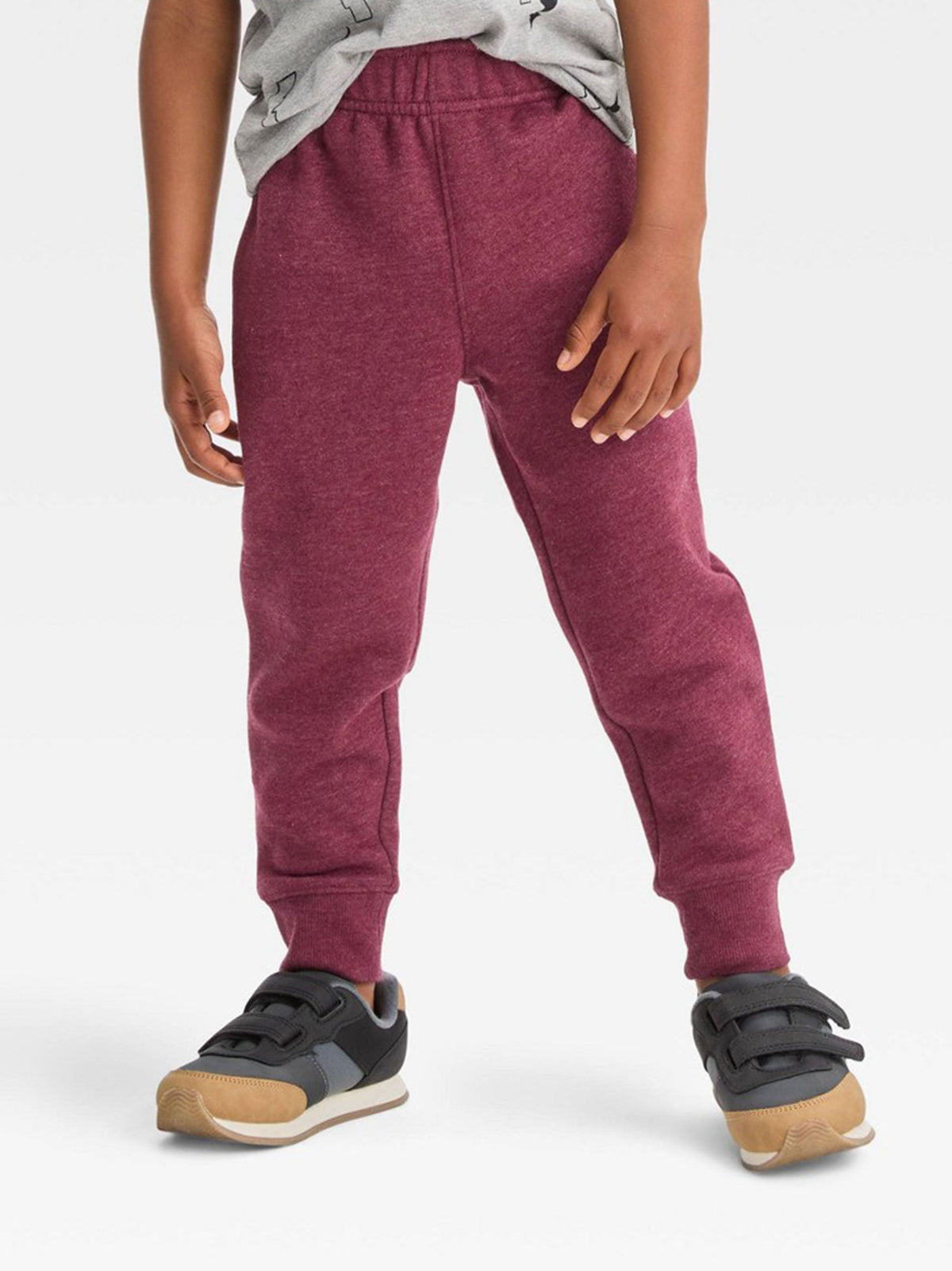 Image for Kids Boy's Plain Solid Jogger Pant,Burgundy