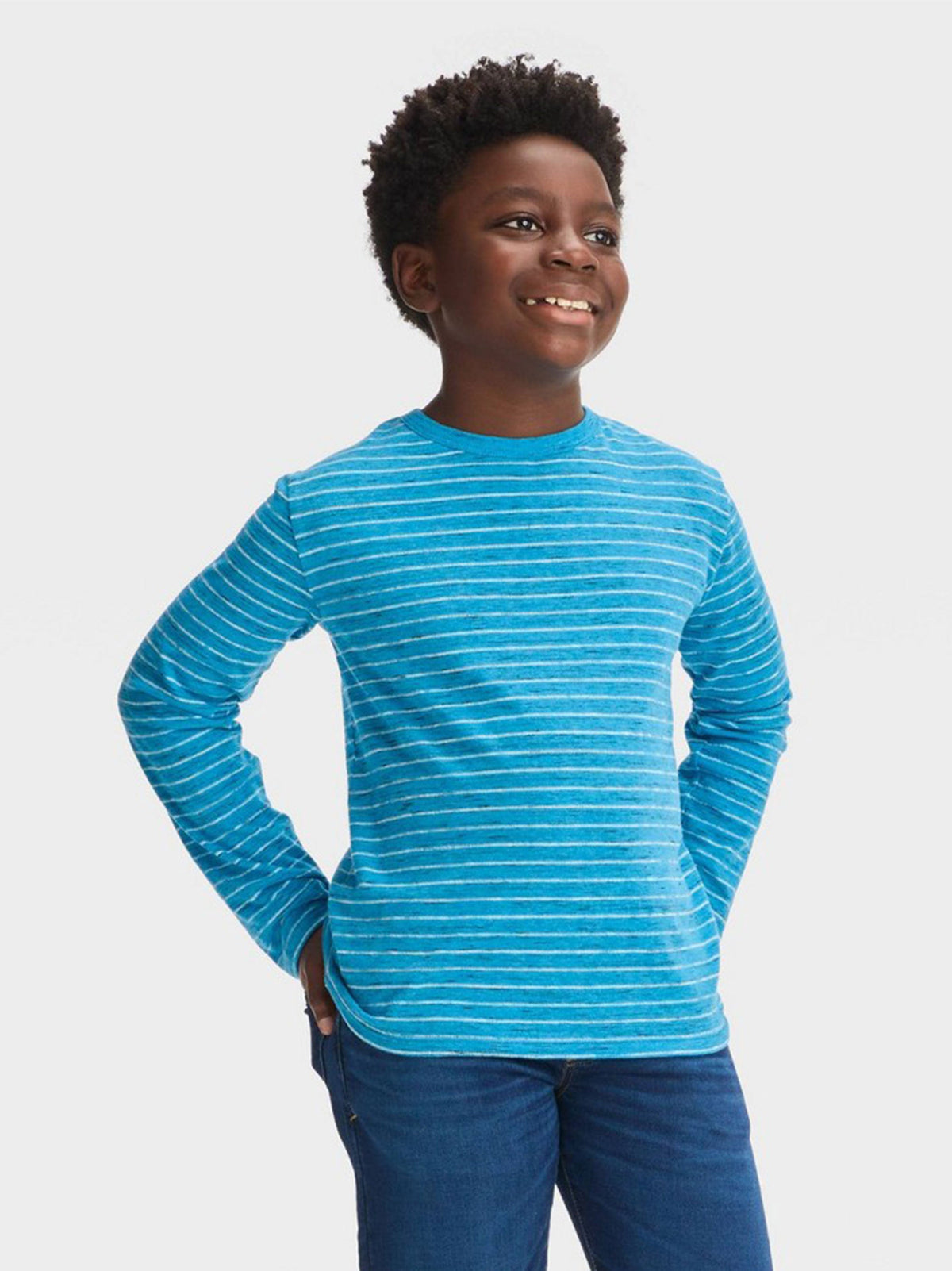 Image for Kids Boy's Striped Top,Blue
