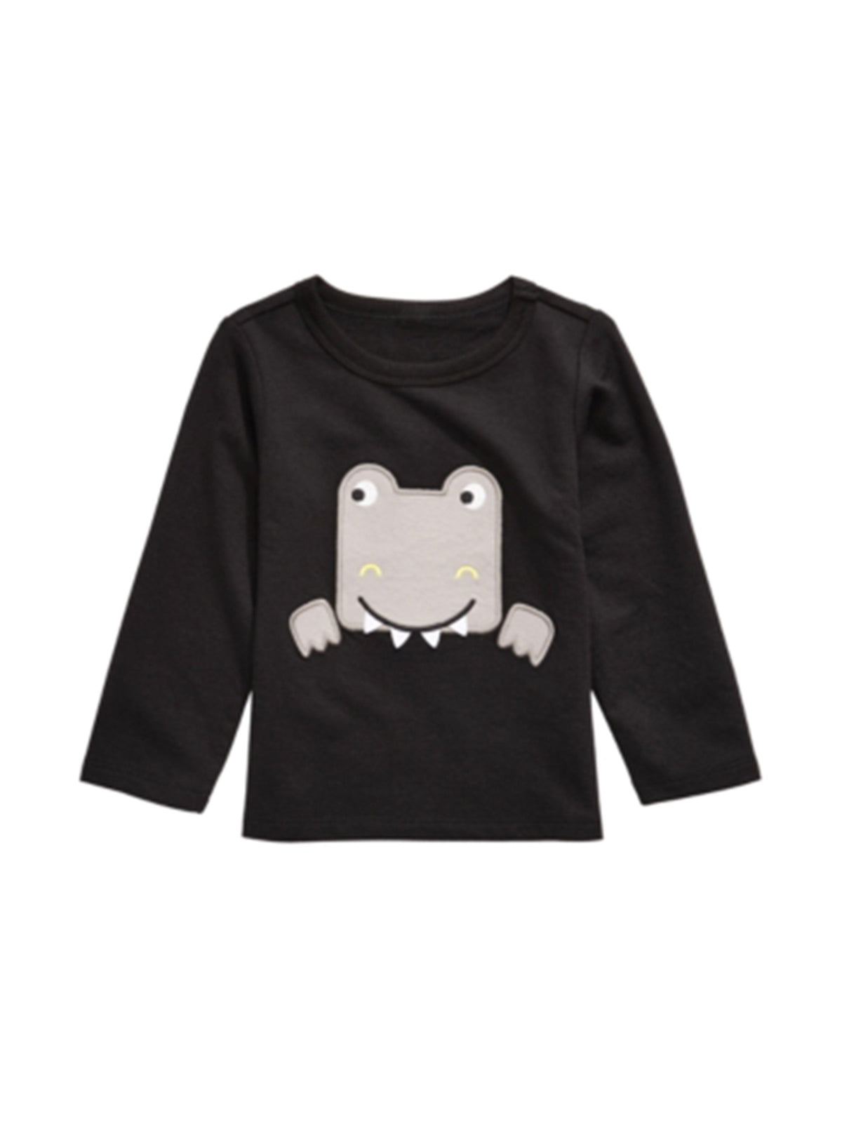 Image for Kids Boy's Graphic Embroidered Top,Black