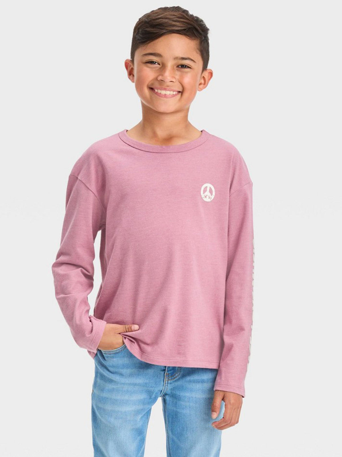 Image for Kids Boy's Graphic Printed Top,Light Purple