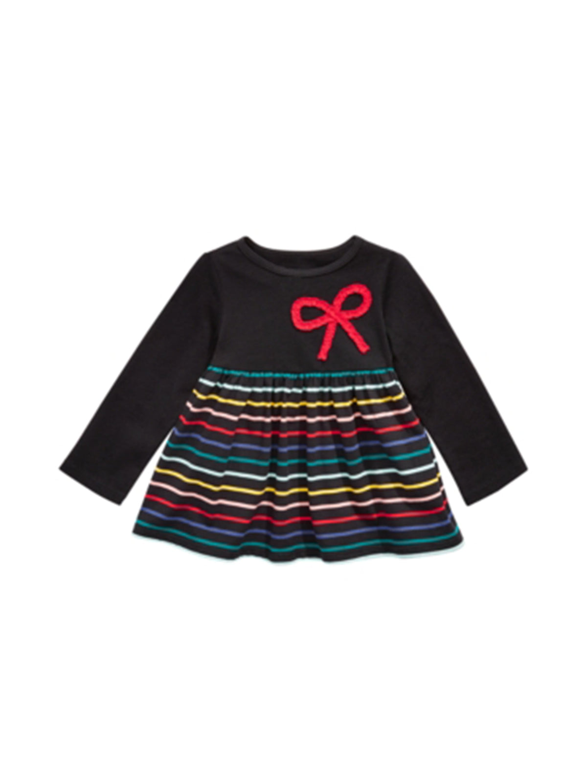 Image for Kids Girl's Striped Tunic T-Shirt,Black
