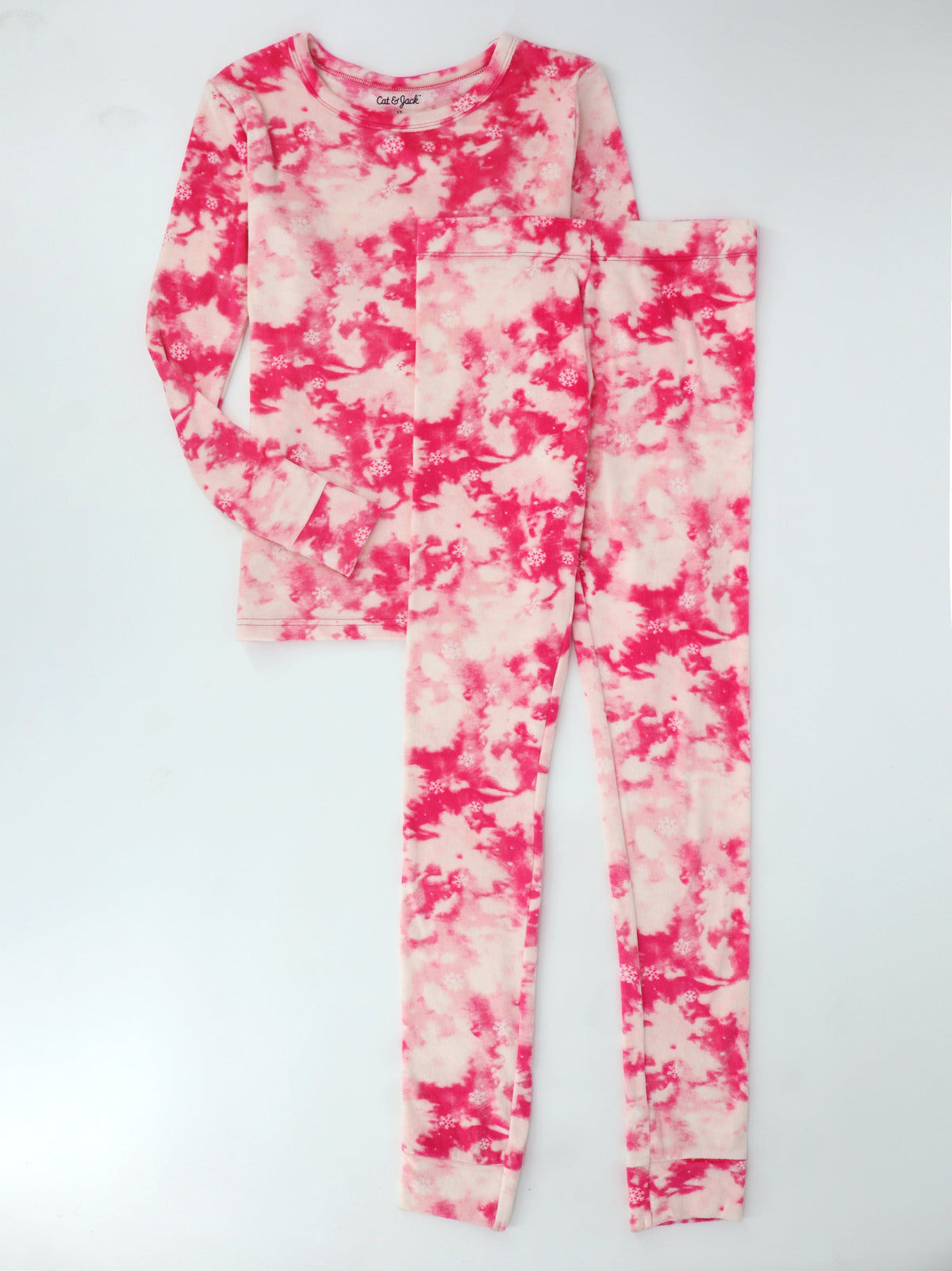 Image for Kids Girl's Printed Tie Dye Top & Bottom Sleepwear Set,Pink