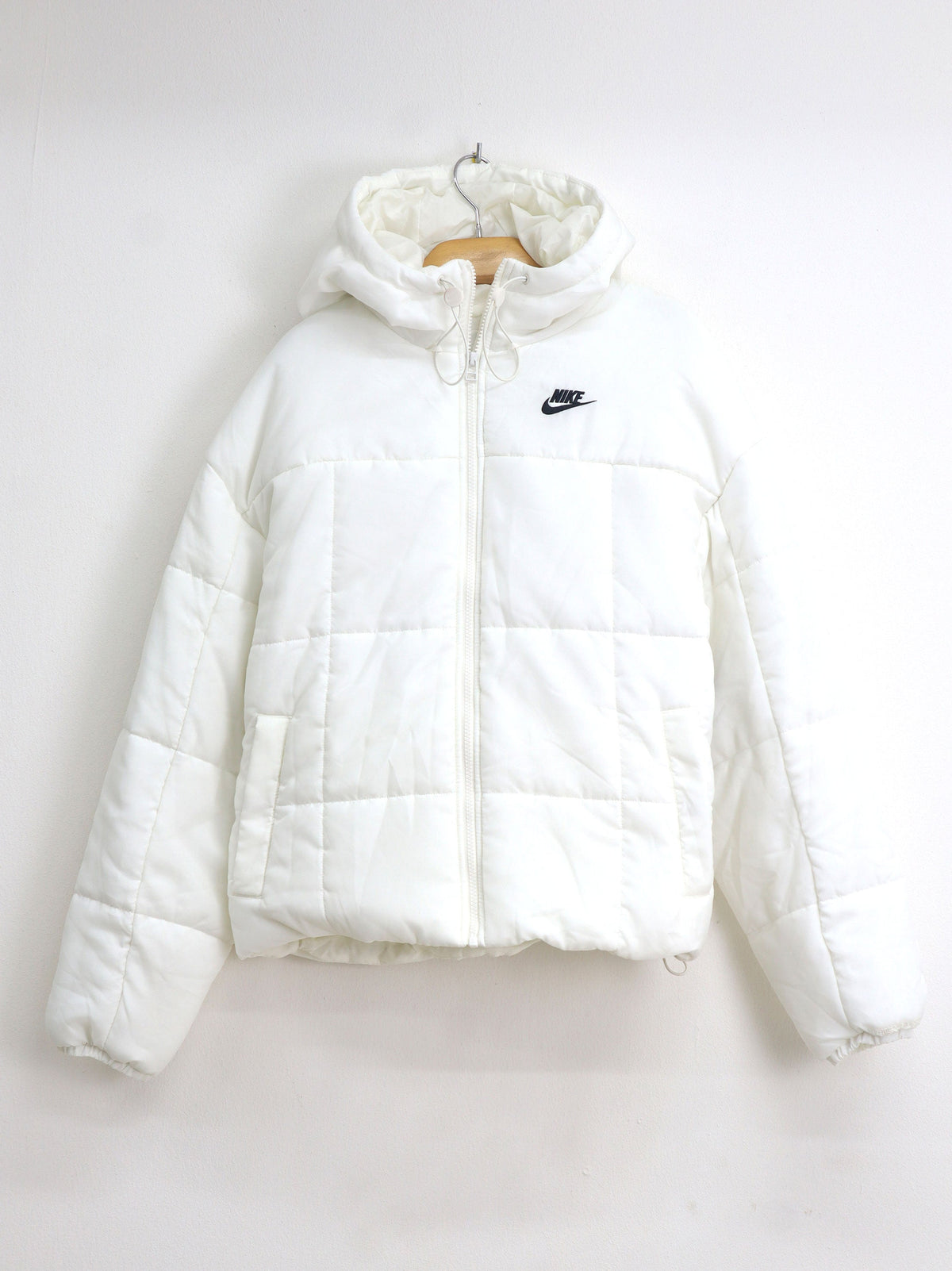 Image for Womn's Brand Logo Embroidered Puffer Jacket,White