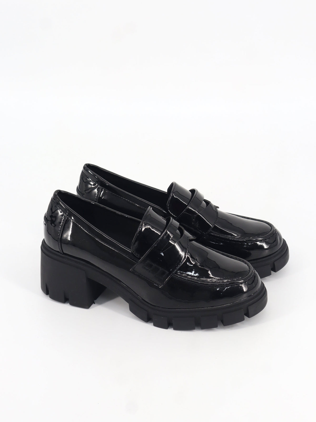 Image for Women's Patent Leather Slip On Shoes,Black