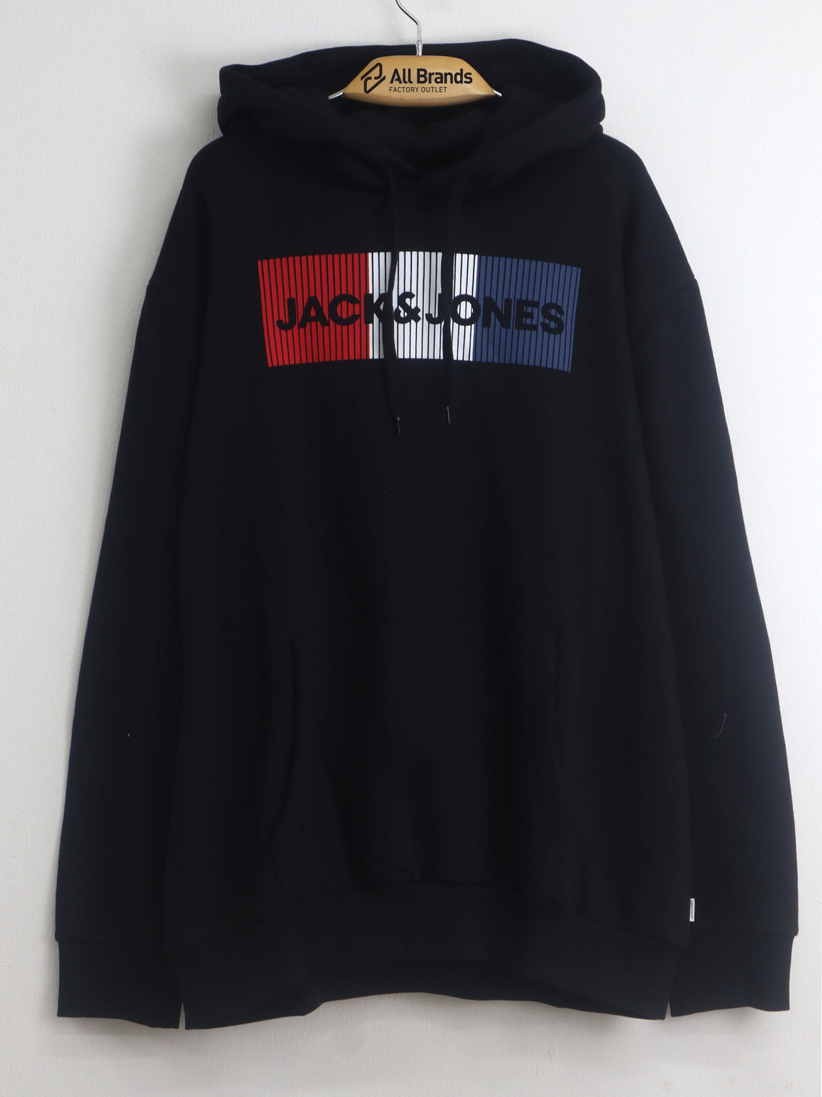 Image for Men's Brand Logo Printed Hoodie,Black