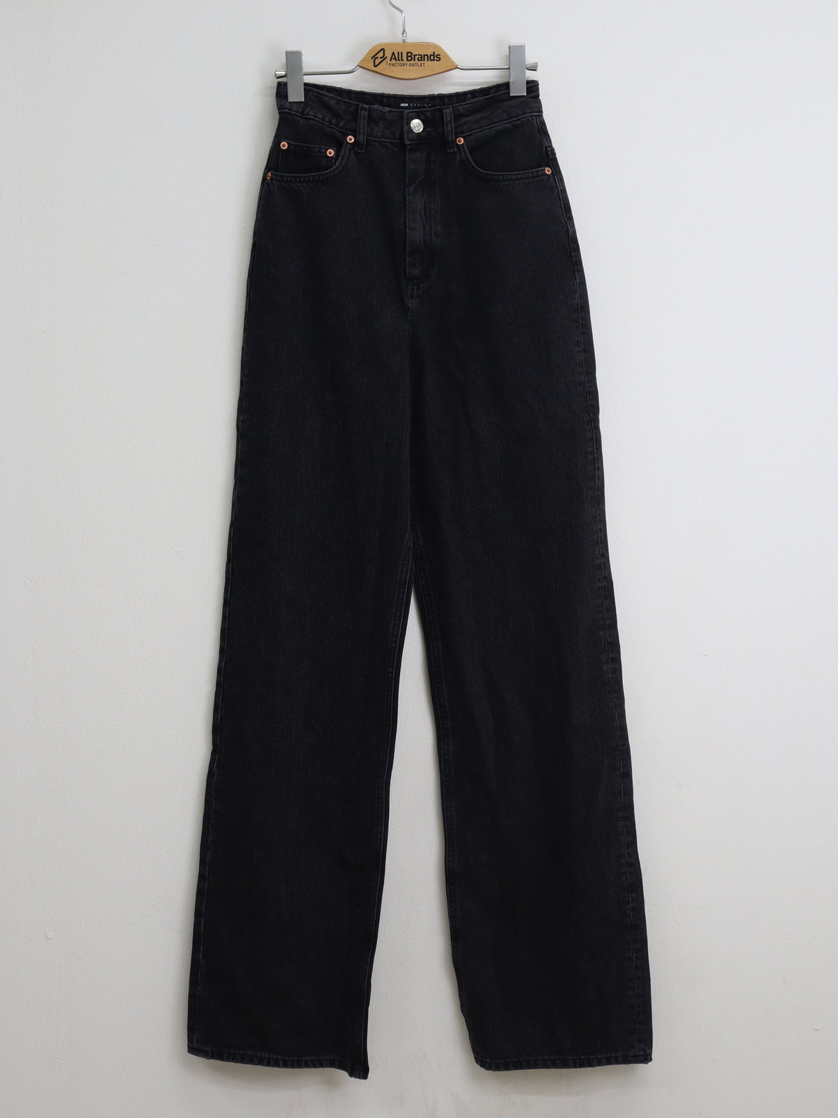 Image for Women's Washed Flare Jeans,Black